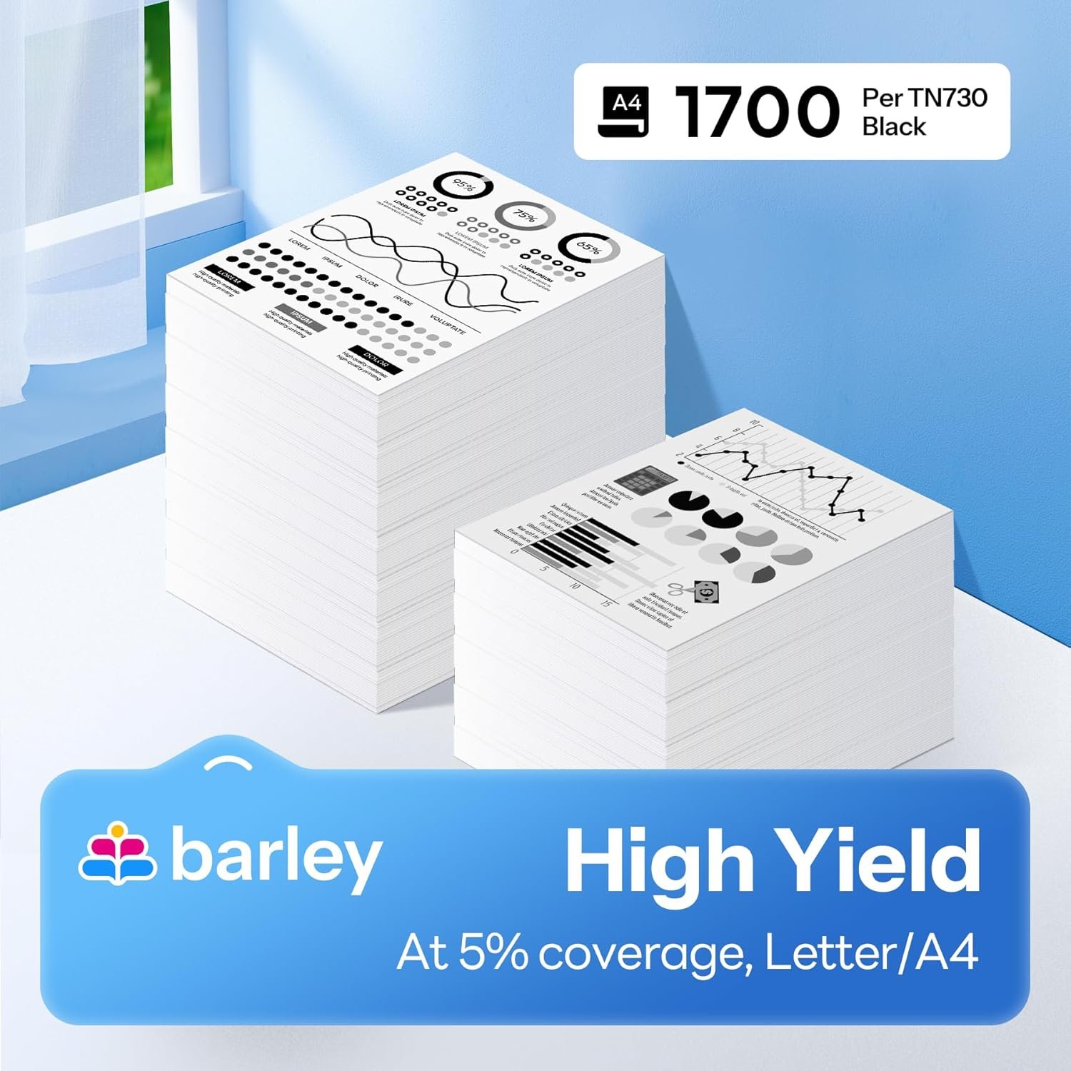 TN730 TN-730兼容黑色碳粉盒2装 留学生熬夜赶due打印利器 租房高效输出论文作业省心无忧