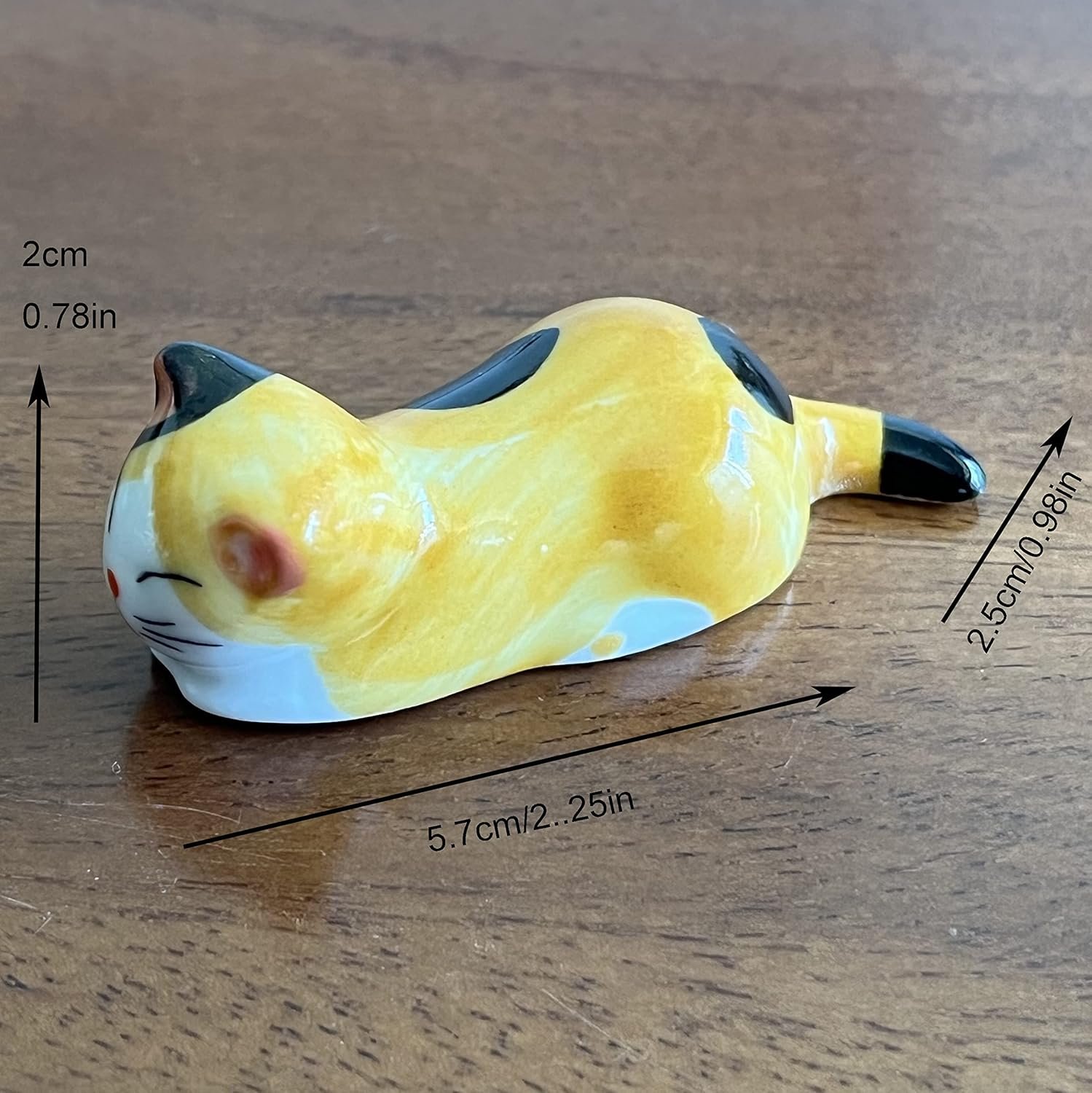 陶瓷可爱猫咪筷子勺刀叉架（6件套）留学生小公寓餐桌整洁守护 边吃边赶due零乱烦恼