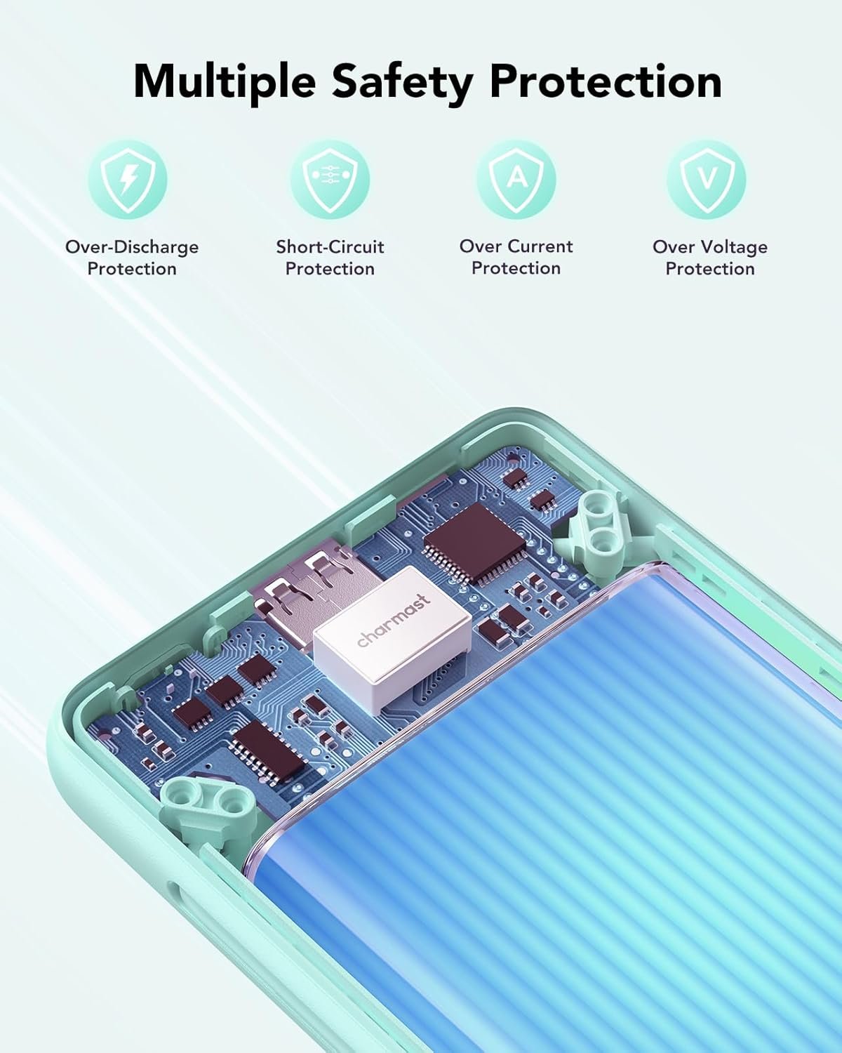 内置电缆10000mAh USB C快充充电宝 留学生熬夜赶due租房旅行手机续航神器 随身省心不断电