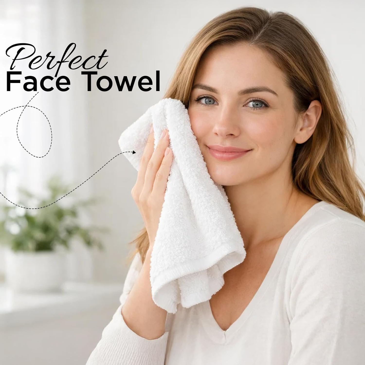 24包12x12英寸100%棉质法兰绒洗脸巾 - 留学生租房小浴室救星，超吸水柔软随时清爽不占地