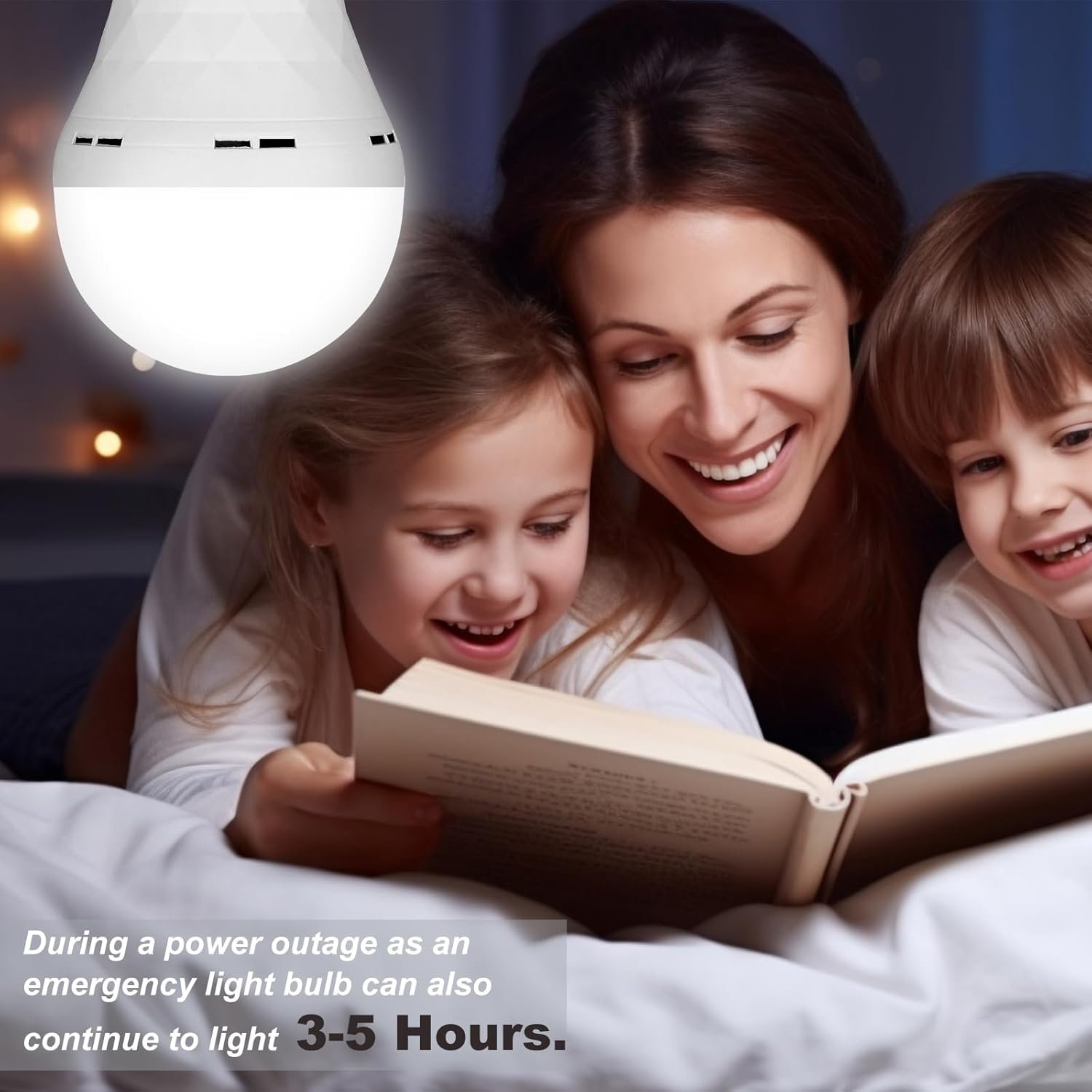 应急自充电LED灯泡6件套：留学生租房停电自动亮 夜读赶due照明无忧