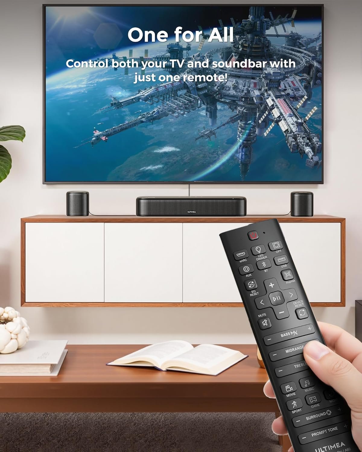 7.1声道 Dolby Atmos 音响条带环绕扬声器低音炮，留学生租房公寓影院升级，App遥控沉浸追剧解压神器