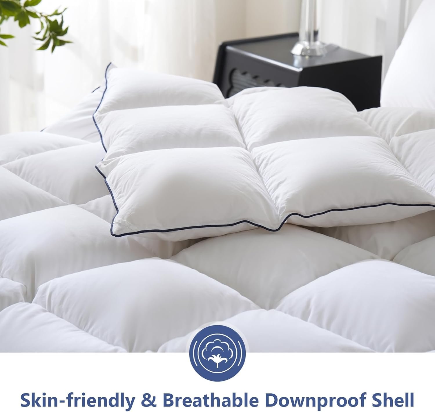 羽绒纤维被芯 King 大码 超软蓬松四季通用，留学生租房暖睡神器带角扣固定不移位，赶due后快速恢复精力106