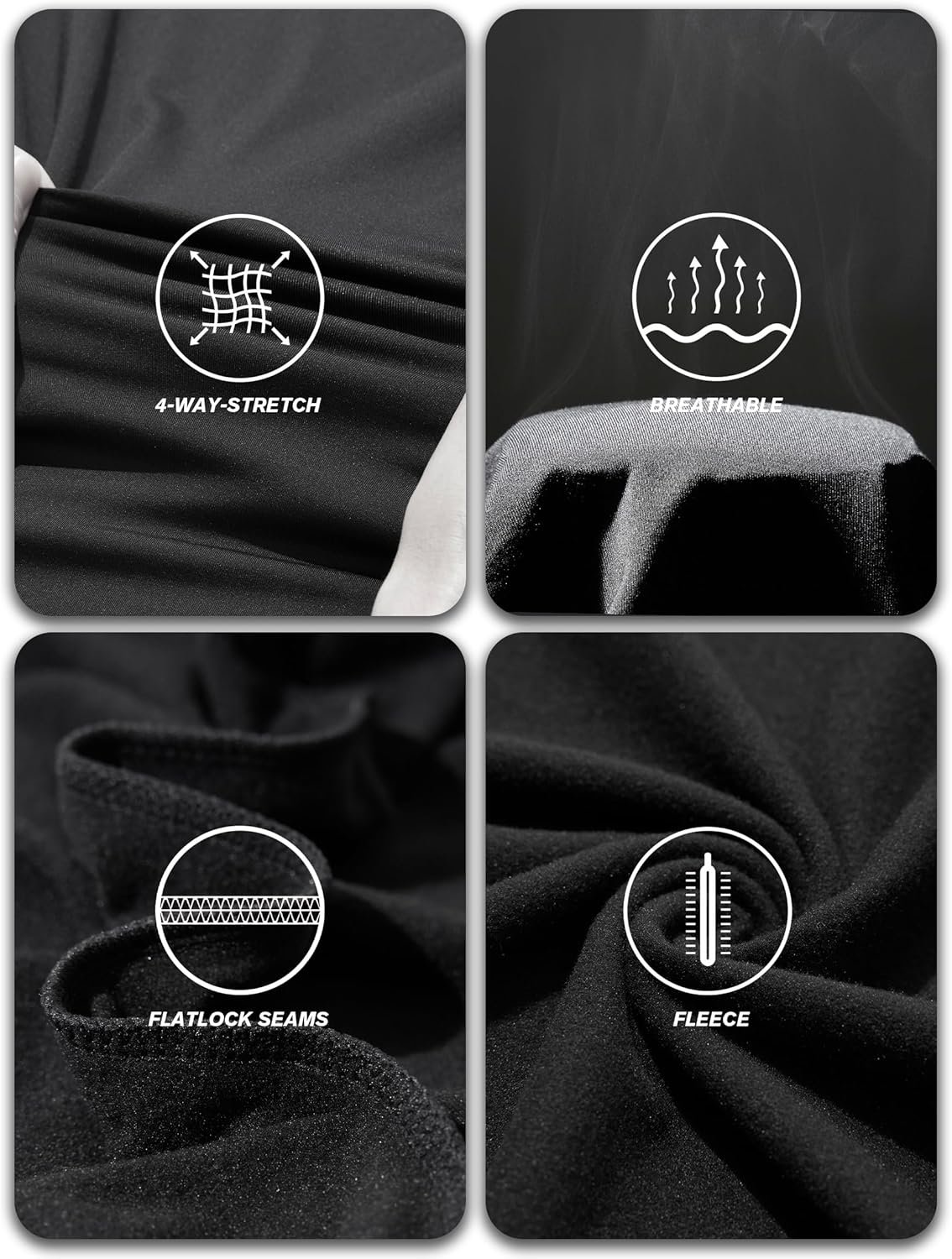 3件套男士保暖内衣 长约翰抓绒衬里 柔软温暖冷天基底层 留学生海外冬日租房暖身神器 抗寒通勤赶due更自在