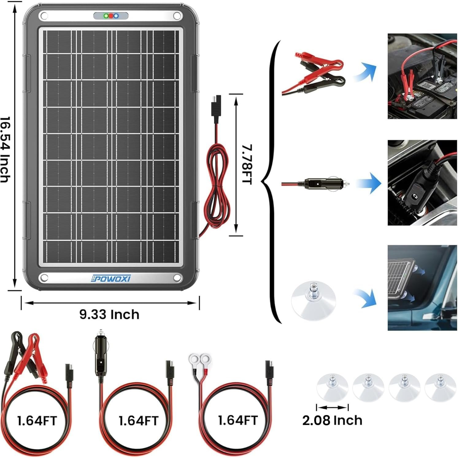 12V太阳能汽车电池充电器：15W涓流维护器带MPPT控制器，留学生海外自驾周末不愁电池没电，随时启动赶due超省心