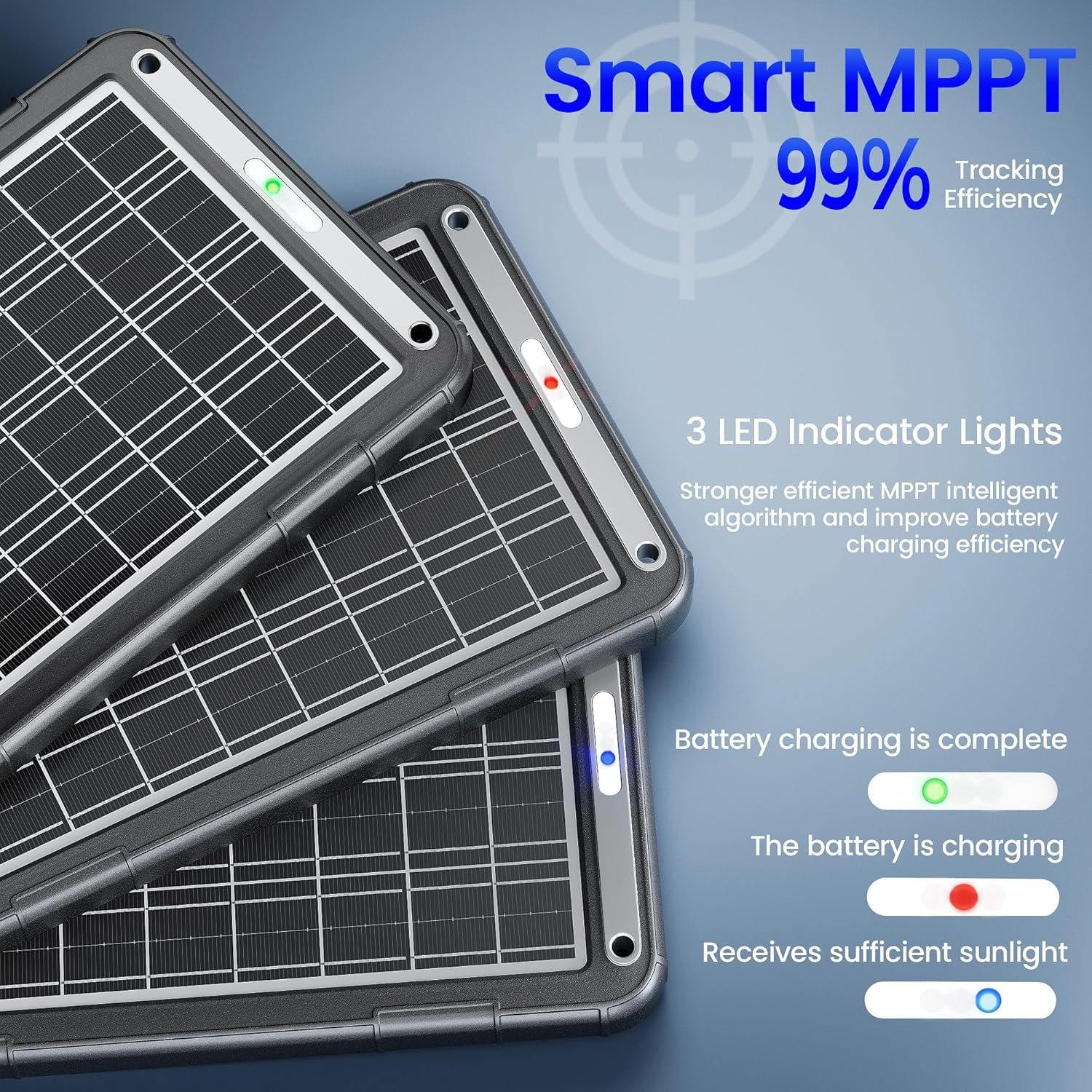 12V太阳能汽车电池充电器：15W涓流维护器带MPPT控制器，留学生海外自驾周末不愁电池没电，随时启动赶due超省心