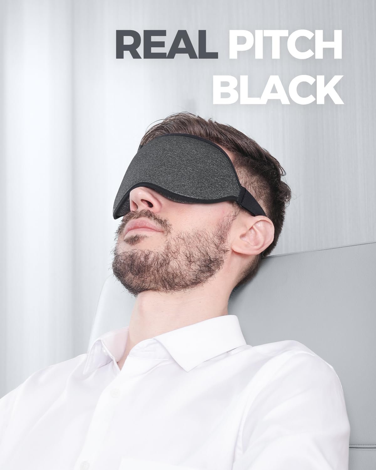 3D零压完全挡光睡眠眼罩，留学生飞行时差租房补觉神器，侧睡仰睡透气舒适快速恢复精力