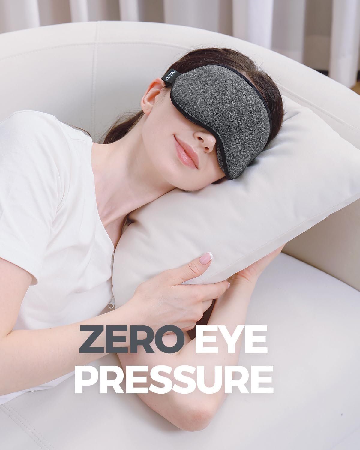3D零压完全挡光睡眠眼罩，留学生飞行时差租房补觉神器，侧睡仰睡透气舒适快速恢复精力