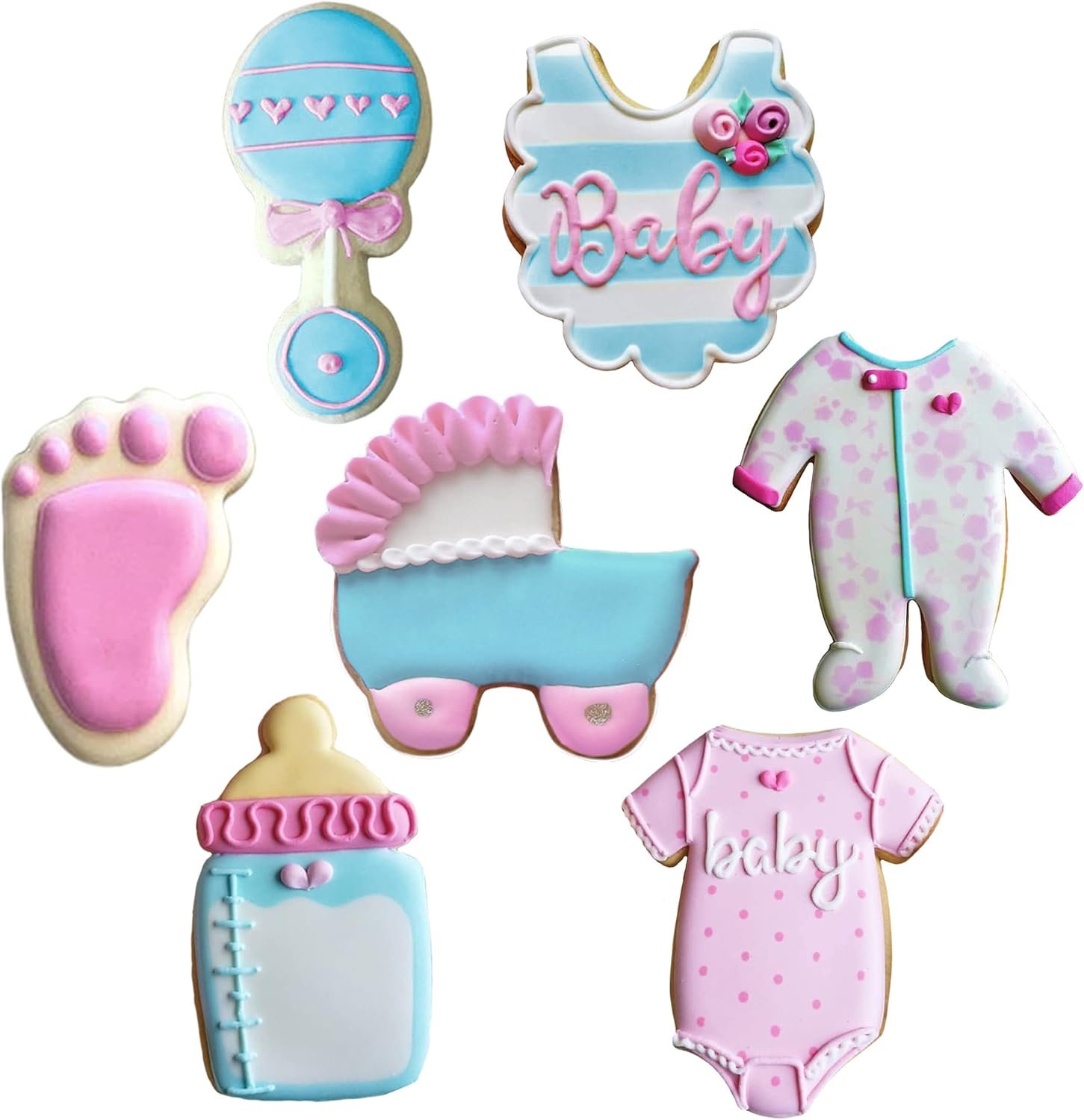 婴儿派对饼干模具7件套 留学生海外宿舍速成温馨宝宝庆典烘焙惊喜