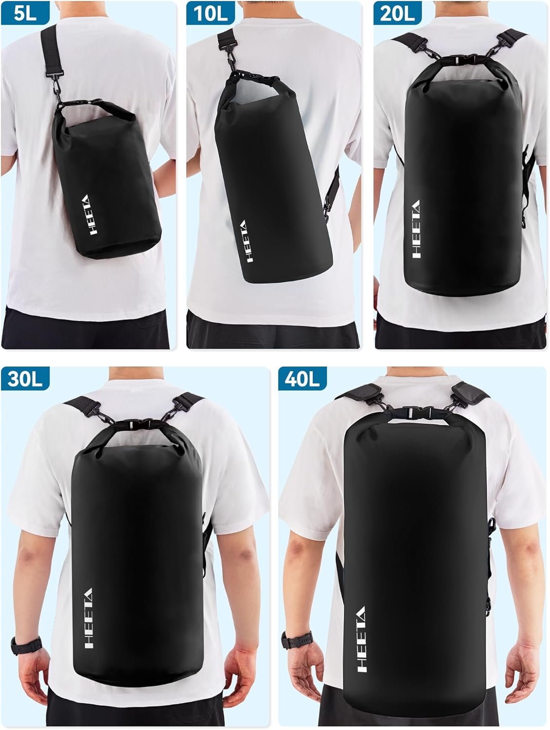 防水卷顶干袋 5L/10L/20L/30L/40L 轻便背包 留学生海外周末海滩露营神器 雨天出行物品全干爽 紧急哨子守护跨国冒险 防水卷顶干袋 5L/10L/20L/30L/40L 轻便背包 留学生海外周末海滩露营神器 雨天出行物品全干爽 紧急哨子守护跨国冒险