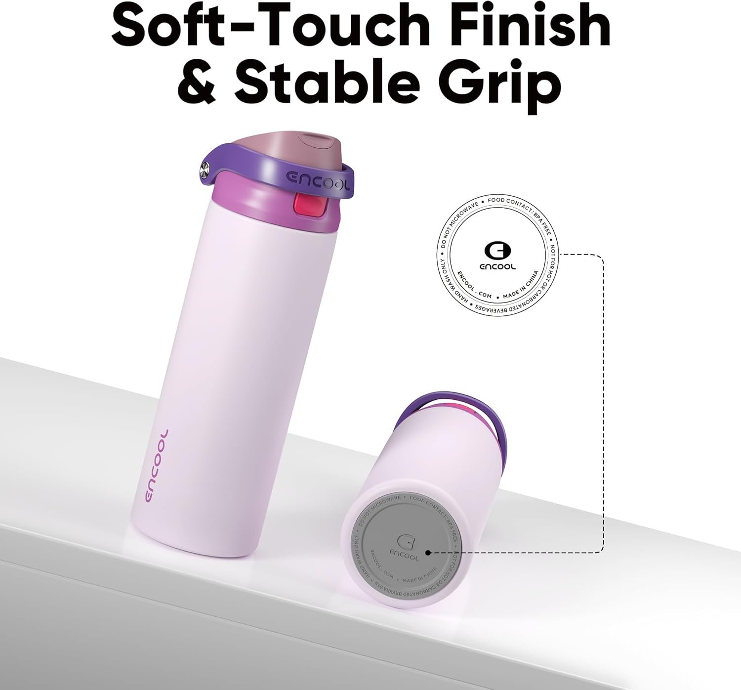 留学生海外背包防漏神器：保温吸管双饮水瓶，冷饮持久伴赶due通勤健身，袋安设计24oz紫甘蓝