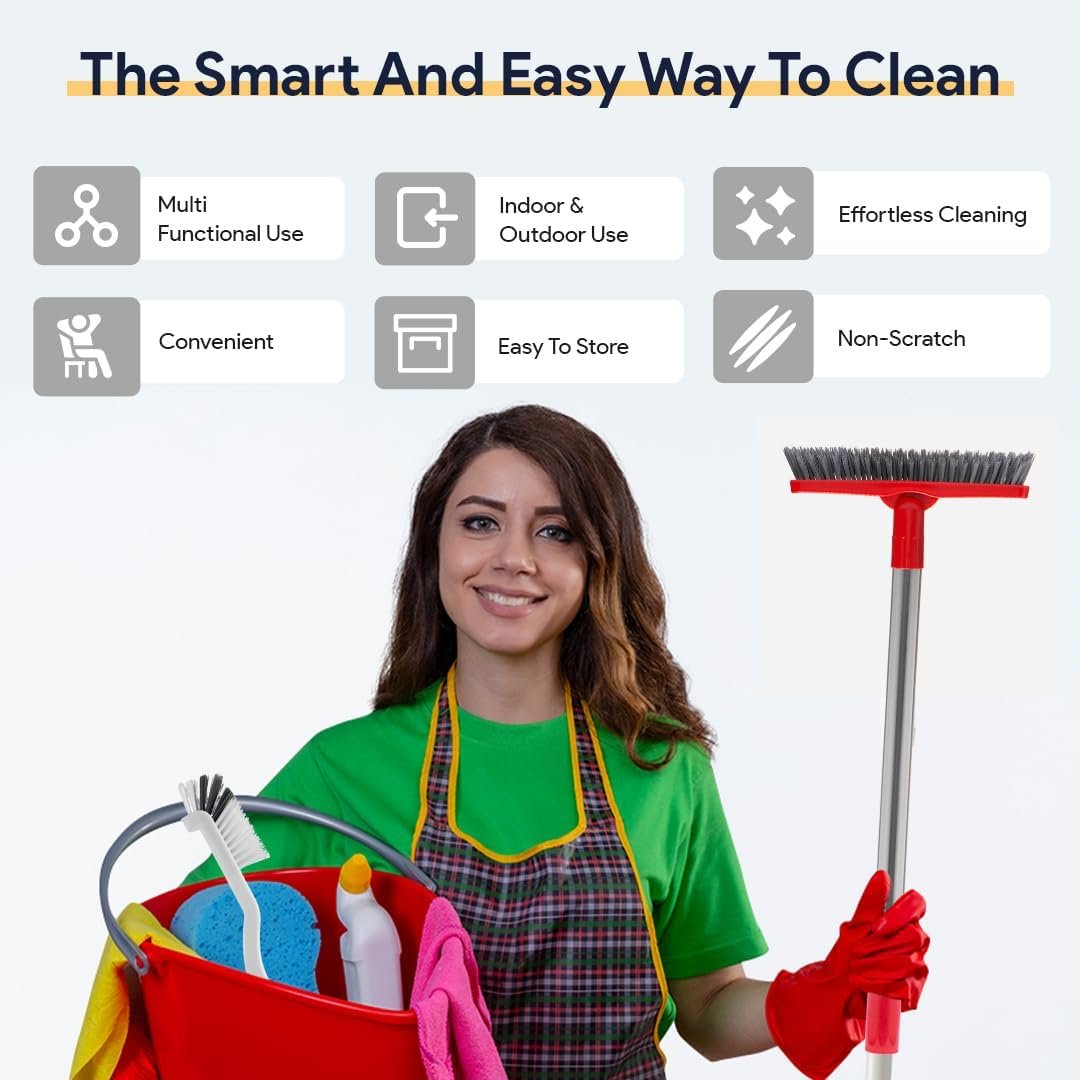 伸缩长柄瓷砖缝隙刷: 留学生租房浴室地板V形死角清洁神器，长柄不弯腰轻松刮垢，手持硬毛精细擦拭存储折叠省行李空间