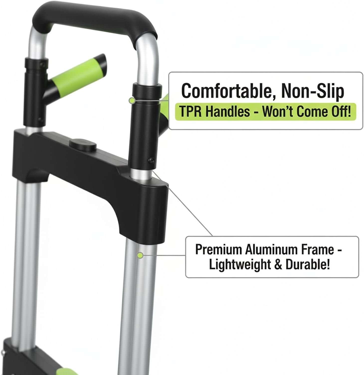 铝合金折叠手推车140kg大容量便携推车，留学生海外行李租房搬家神器，伸缩手柄耐磨轮轻松推重物告别腰酸