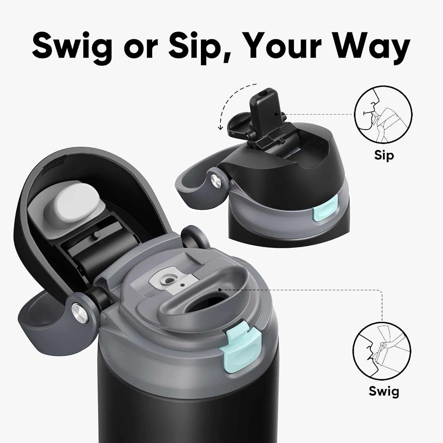 防漏保温双吸水瓶：留学生通勤健身省心神器，冰饮冷藏一整天不洒包