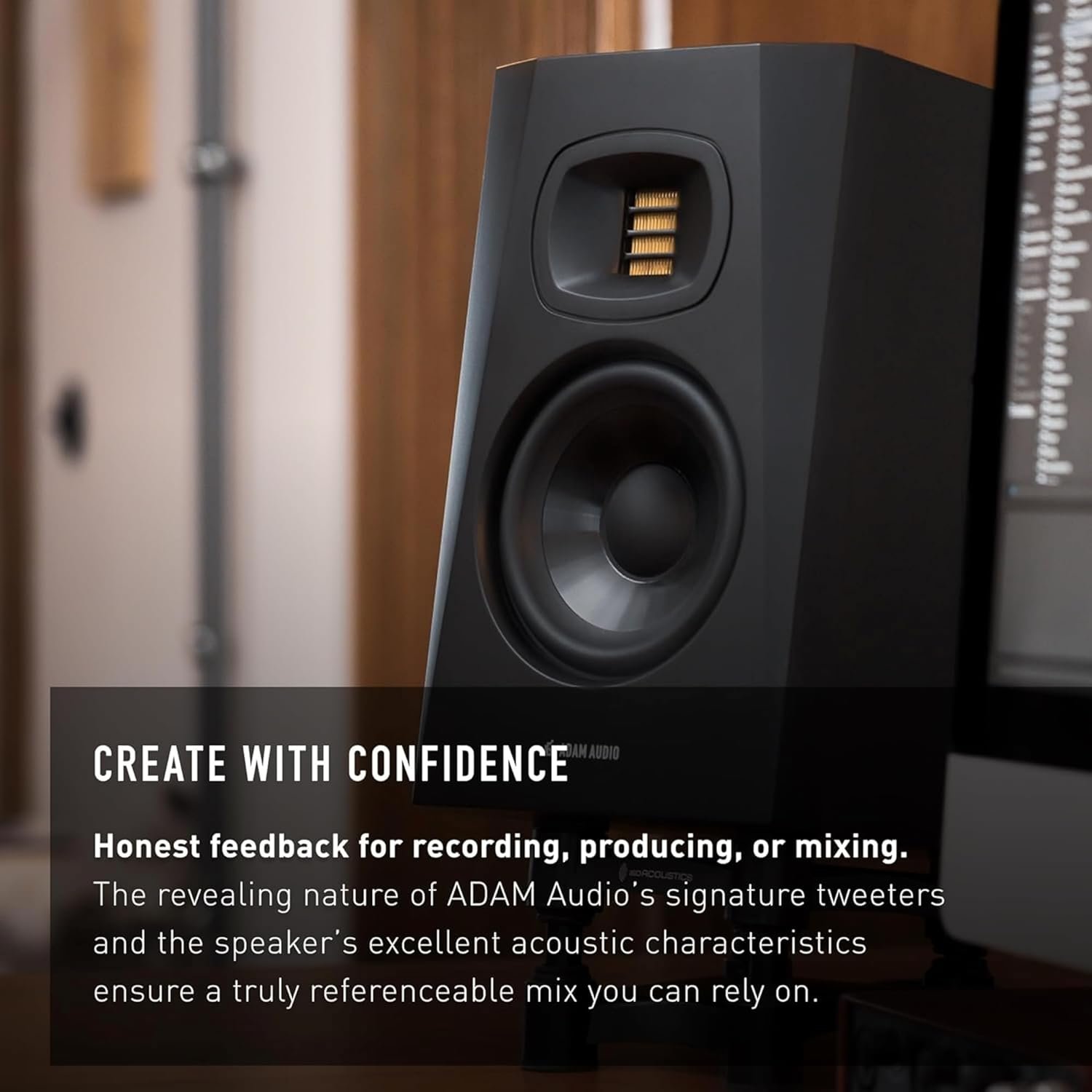 专业工作室监听音箱（单只）：宿舍录音混音利器 精准音质助留学生熬夜赶项目无压力