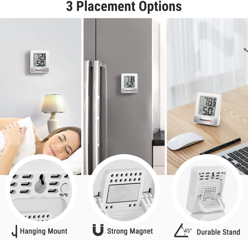 3件套迷你数字温湿度计 留学生租房防潮护肤神器 海外宿舍舒适环境赶due无忧