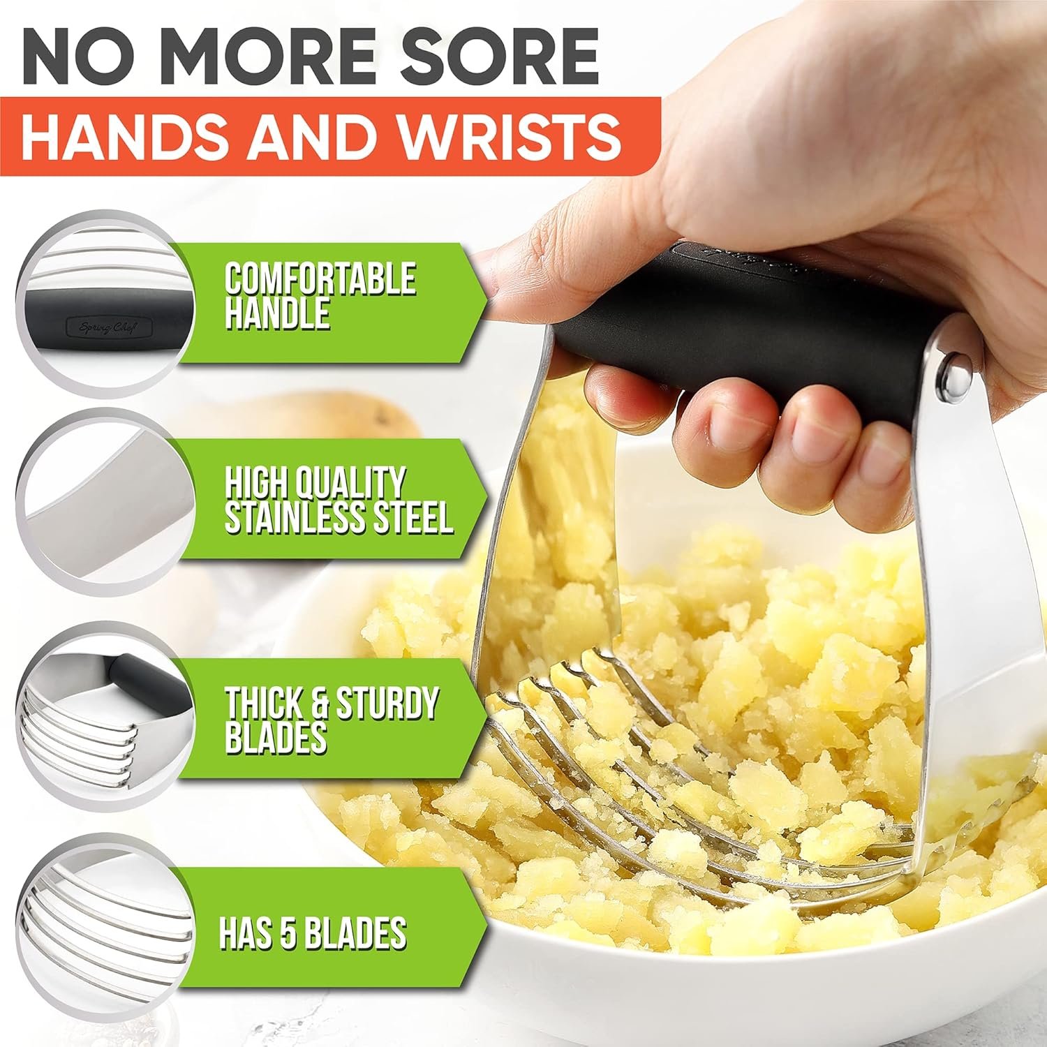 重型不锈钢面团搅拌器，留学生海外小厨房糕点切割器，中号黑色，轻松切黄油做家乡曲奇解乡愁