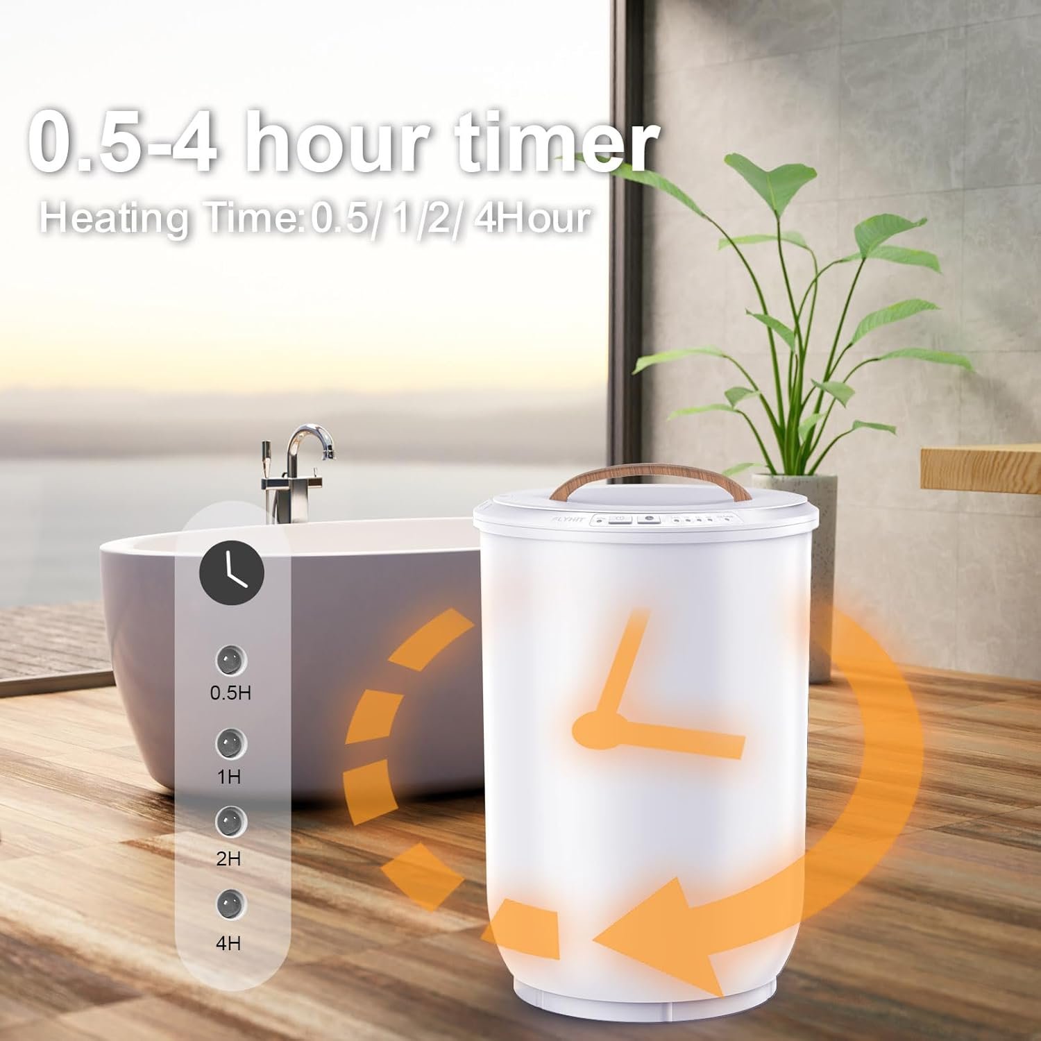 浴室毛巾加热桶：留学生海外租房冬天暖身神器，自动关机木把手容两块超大毛巾浴袍毯子赶due后即享舒适