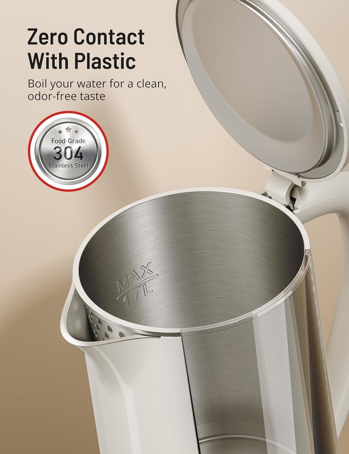 1.7L精准控温电热水壶，留学生熬夜赶due热水源源不断，4小时保温6预设LED显示干烧保护BPA免费