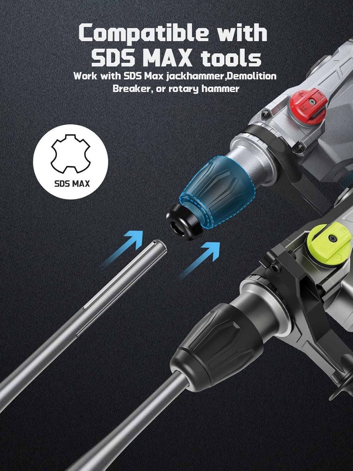 SDS Max地板刮刀：留学生租房退押金利器，6英寸宽重凿速除薄层砂浆瓷砖地毯，25英寸长柄防溅射省力，含替换刀片
