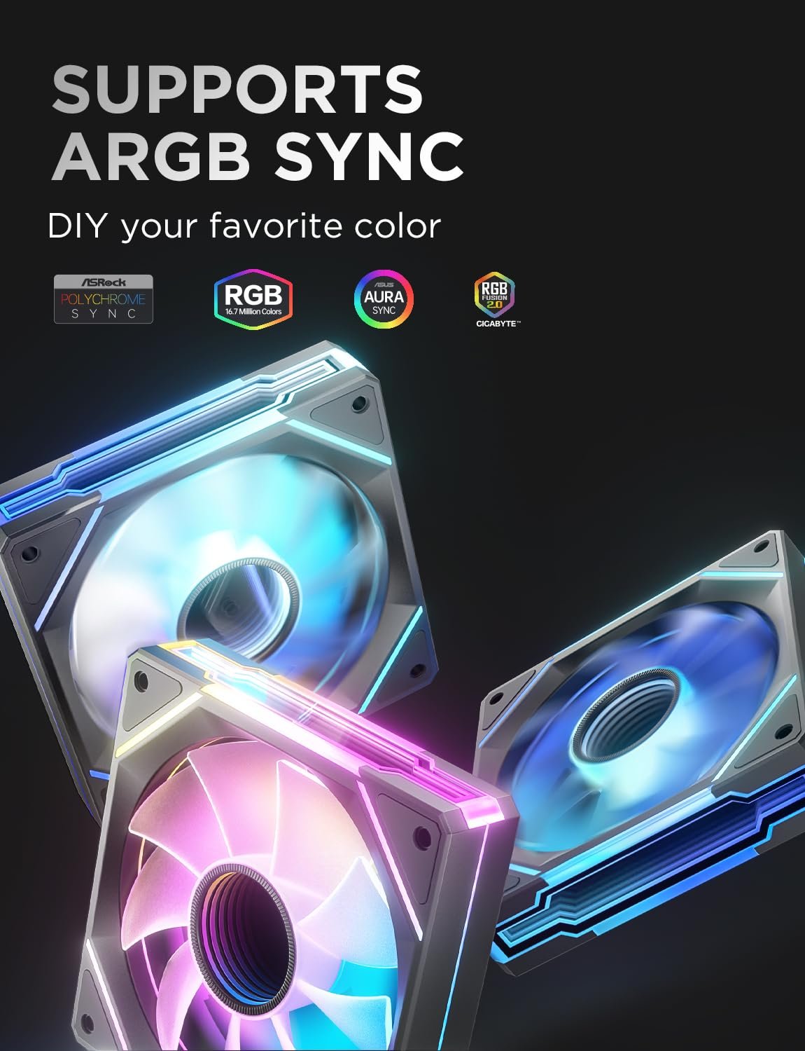 RGB无限镜ARGB PC散热风扇：留学生租房小窝高效降温利器，1800转速24灯炫彩伴熬夜赶due不卡顿