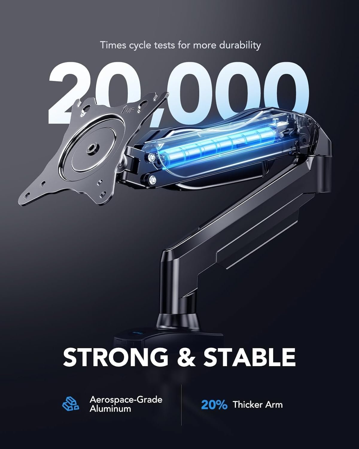 13-32英寸单显示器支架：留学生租房小桌空间解放者，灵活调节护颈熬夜赶due利器