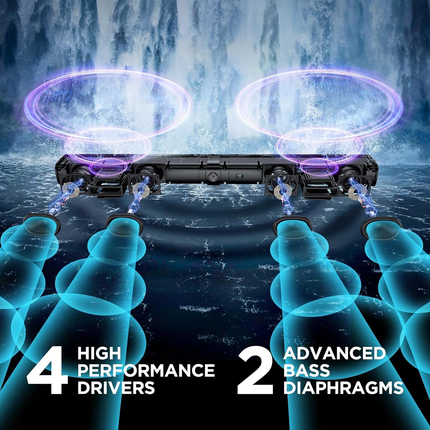 留学生租房追剧解乡愁：2合1可拆卸音条，蓝牙ARC光纤AUX多连，自动音量提升3均衡模式，TV/PC游戏投影升级小窝影音