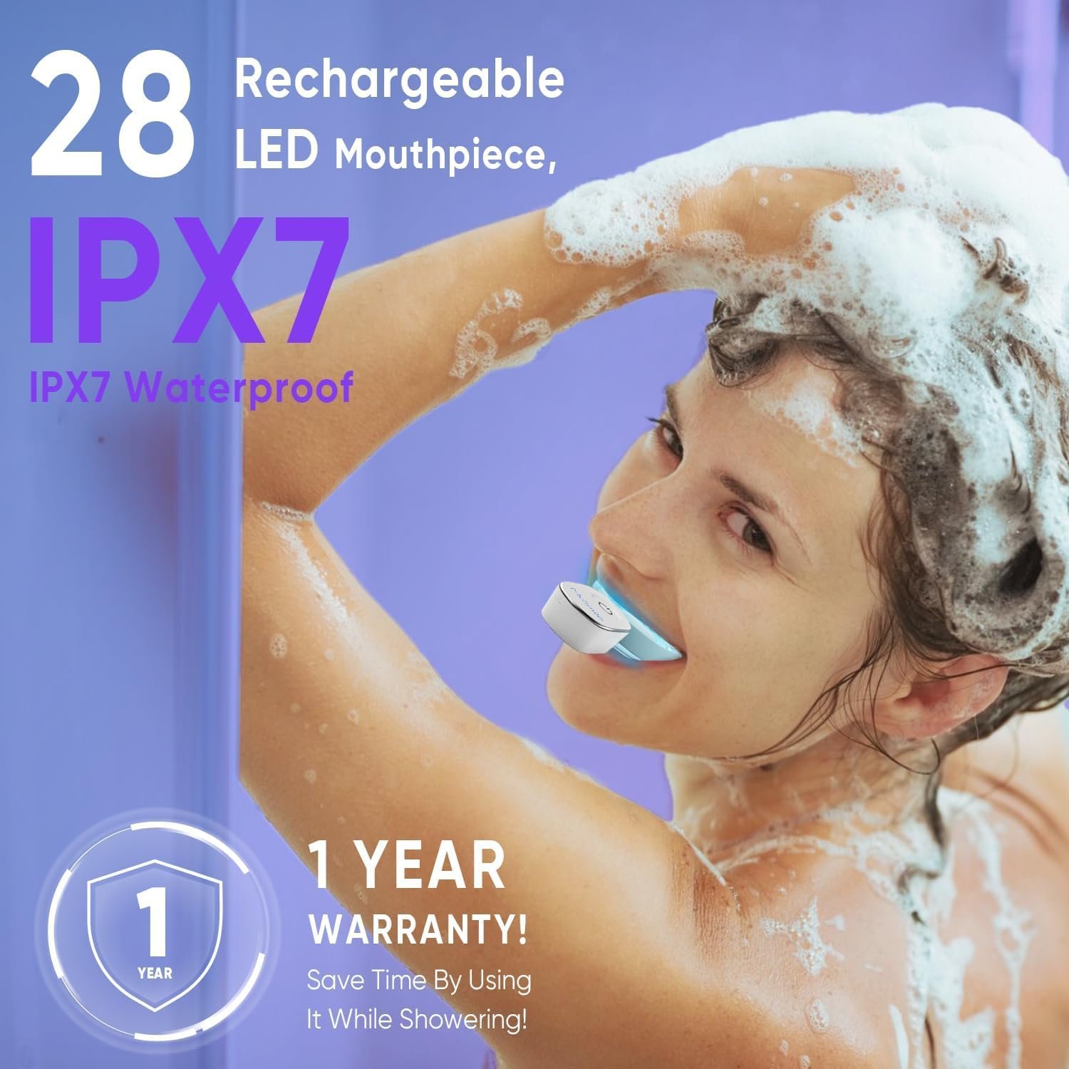 10分钟牙齿美白套装 28颗LED灯35%过氧化脲凝胶 留学生宿舍咖啡酒烟渍速祛 自信笑容闪耀异乡