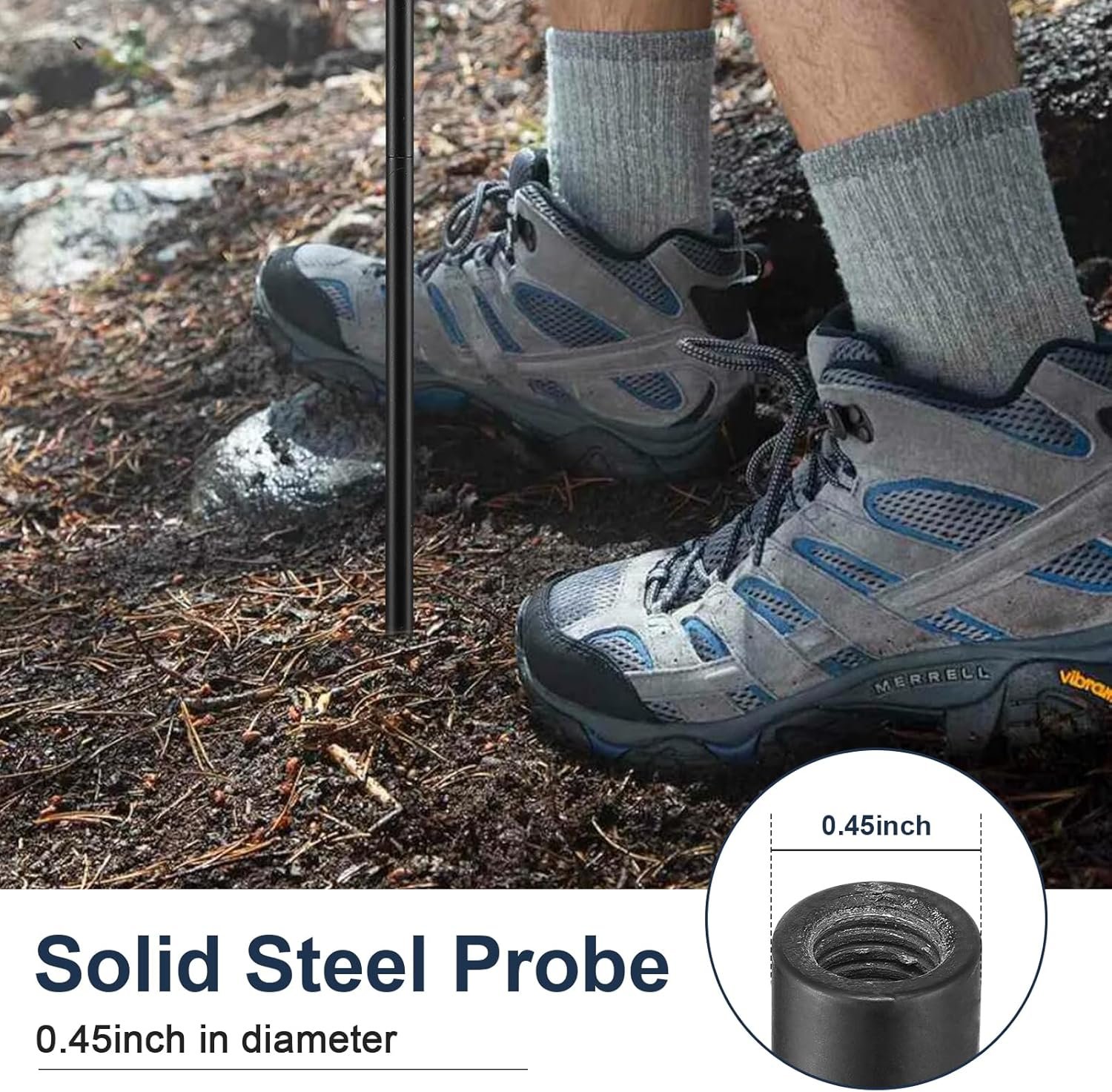 48英寸土壤探针杆：租房后院地下管道定位神器，轻松检查土壤压实避开维修坑，DIY小花园省心种菜解乡愁