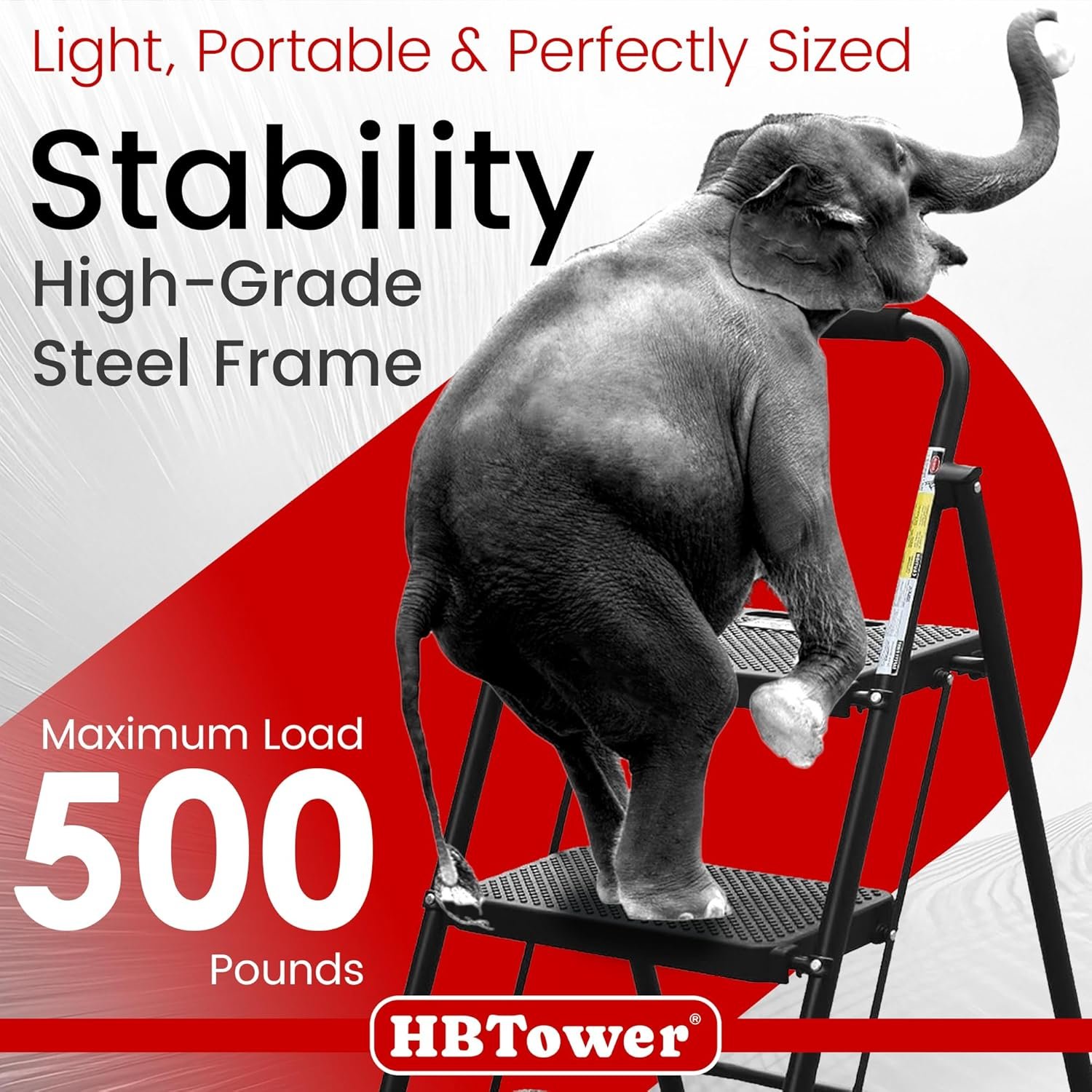 折叠防滑梯凳，留学生宿舍高柜轻松取物，宽踏板钢制扶手轻便稳固