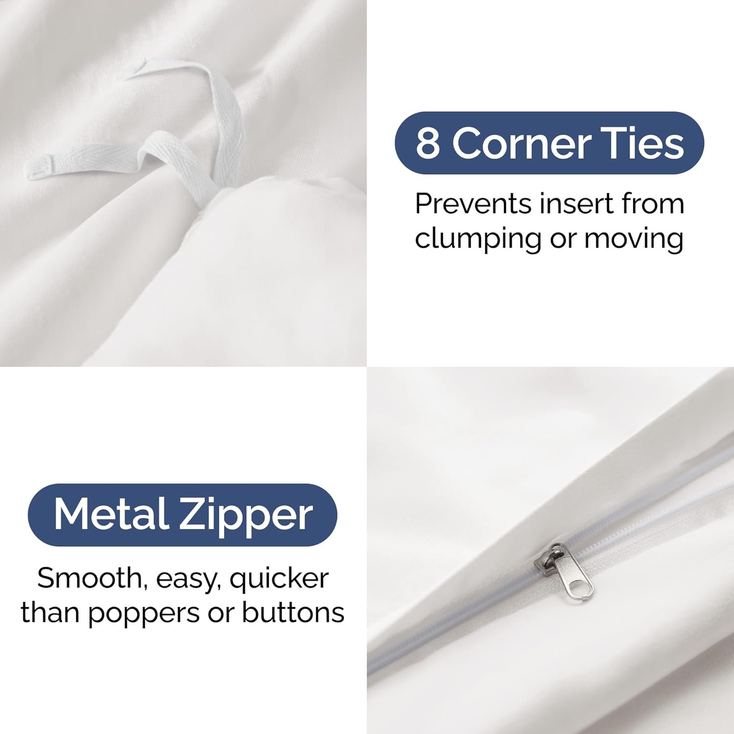 皇后床床罩套装 - 留学生异国小窝深夜钻入超柔透气酒店奢华被罩缓解孤独舒适入眠（古董白）