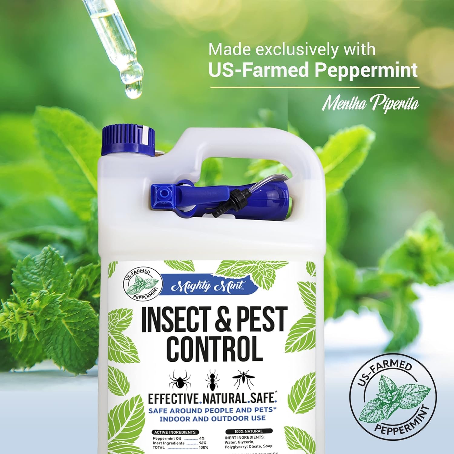 128盎司薄荷油天然驱虫喷雾 - 留学生宿舍厨房蚂蚁蜘蛛一喷净空