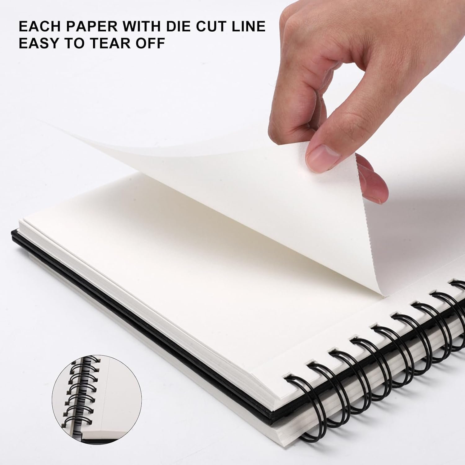 8.5x11英寸硬面螺旋素描本 80张90gsm酸免费纸 留学生宿舍深夜画乡愁解压