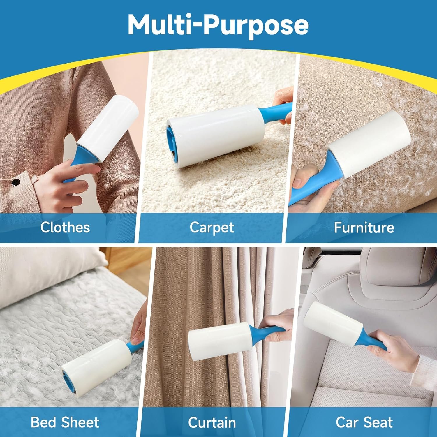 600张超强粘性除毛滚筒 留学生宿舍宠物毛一滚清爽 衣服沙发床单车座轻松净