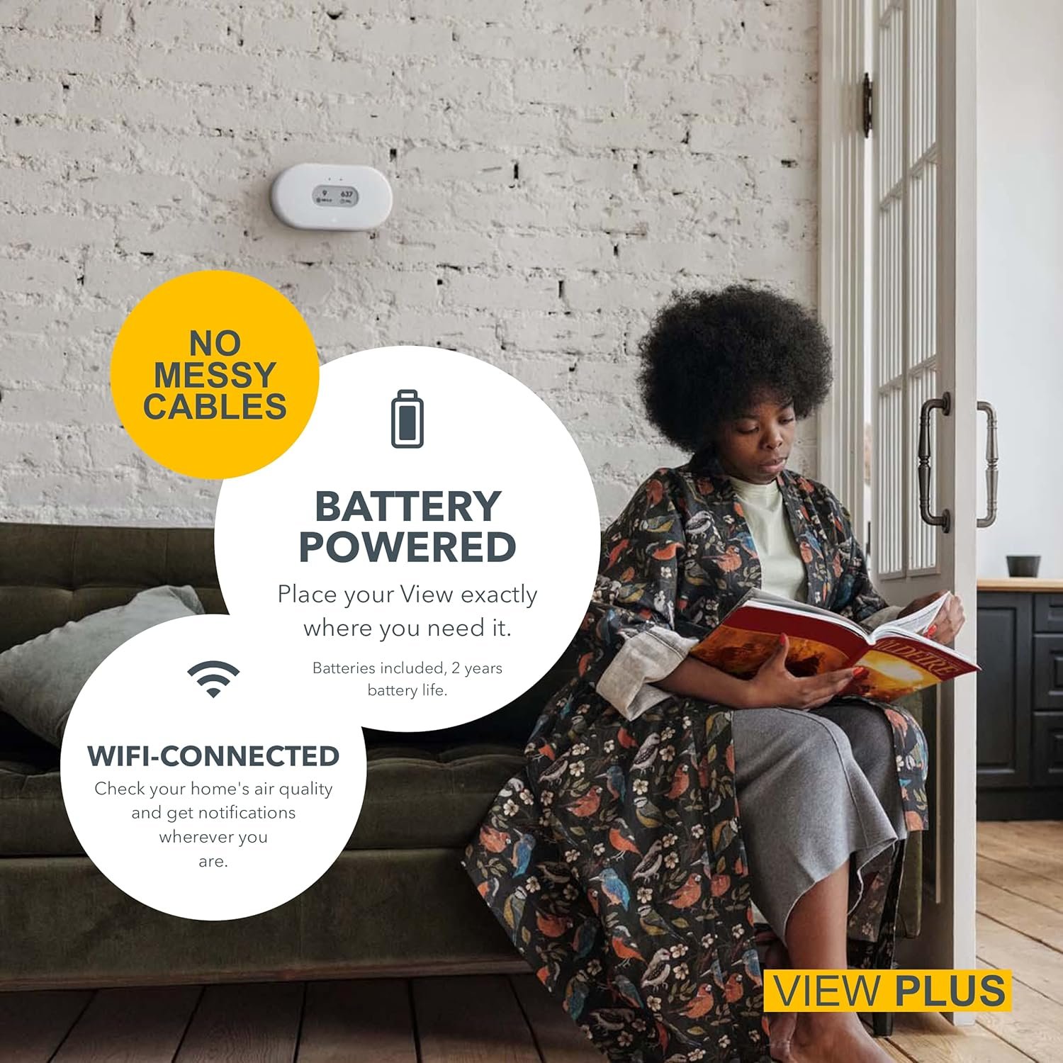 电池供电氡气空气质量监测器（PM、CO2、VOC、湿度、温度、压力）-留学生宿舍隐形哨兵，深夜复习守护清新空气安心入睡