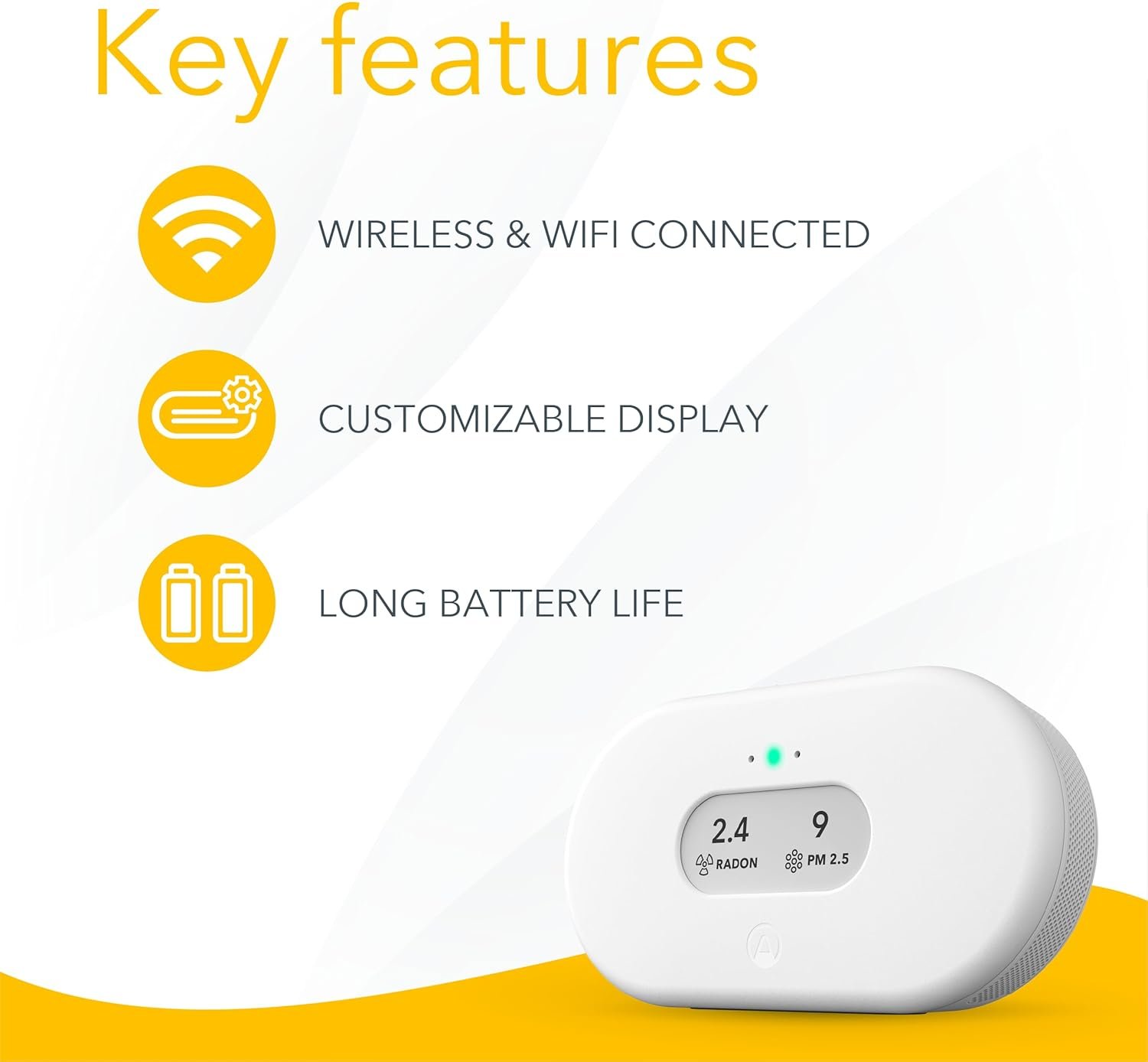 电池供电氡气空气质量监测器（PM、CO2、VOC、湿度、温度、压力）-留学生宿舍隐形哨兵，深夜复习守护清新空气安心入睡