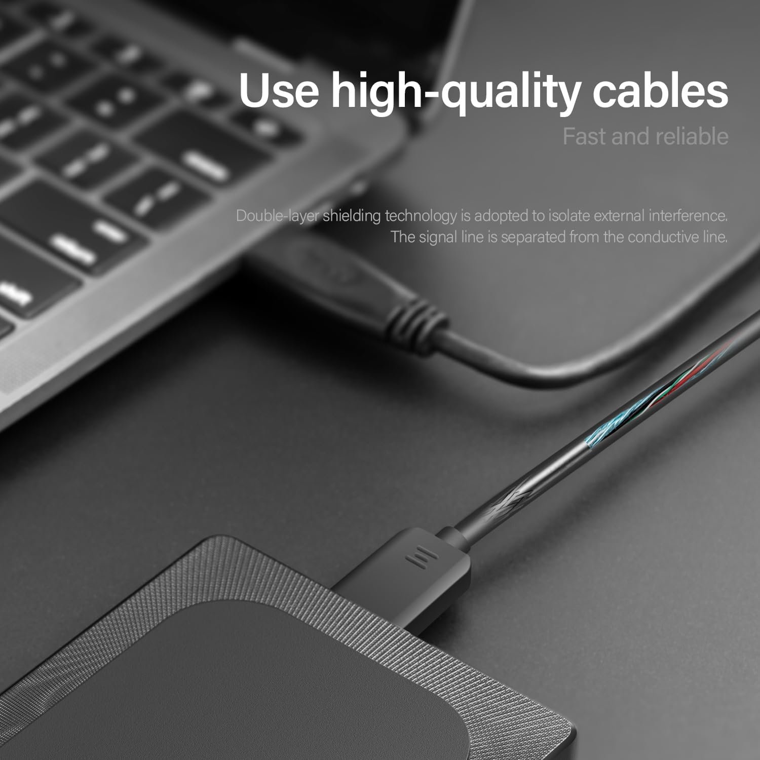 500GB超薄便携外置硬盘USB 3.0兼容PC Mac笔记本PS4 Xbox-留学生宿舍一键备份家乡照片大学作业游戏存档