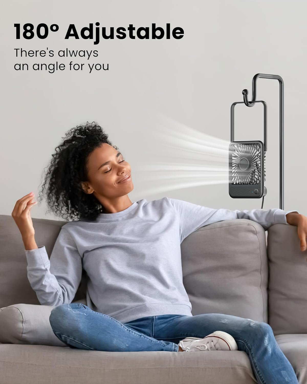 USB折叠桌扇，留学生租房宿舍热浪克星，超静音强风3档调节180°倾角，随电脑供电熬夜赶due凉爽高效