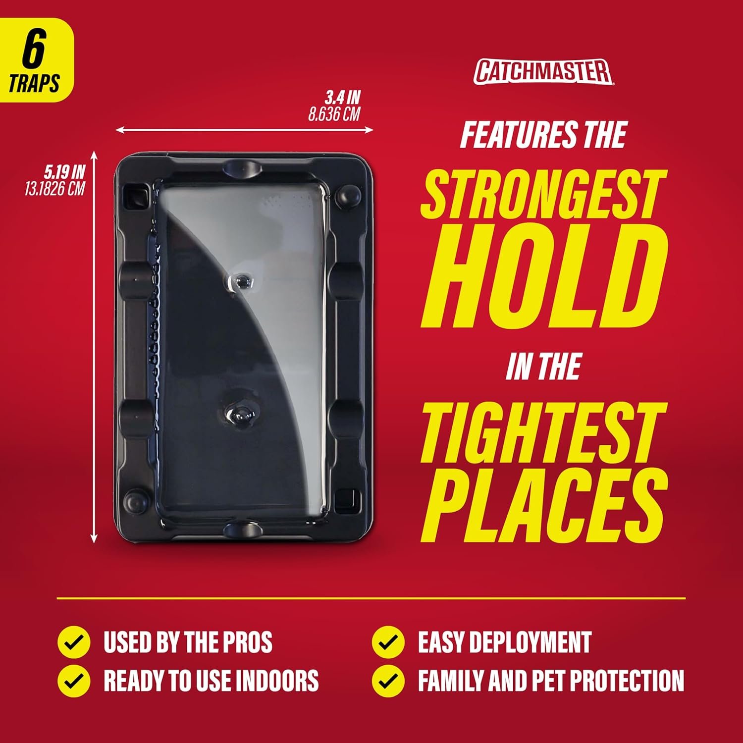 6片重型无农药鼠虫胶粘陷阱，留学生海外公寓厨房深夜鼠窜瞬间守护者