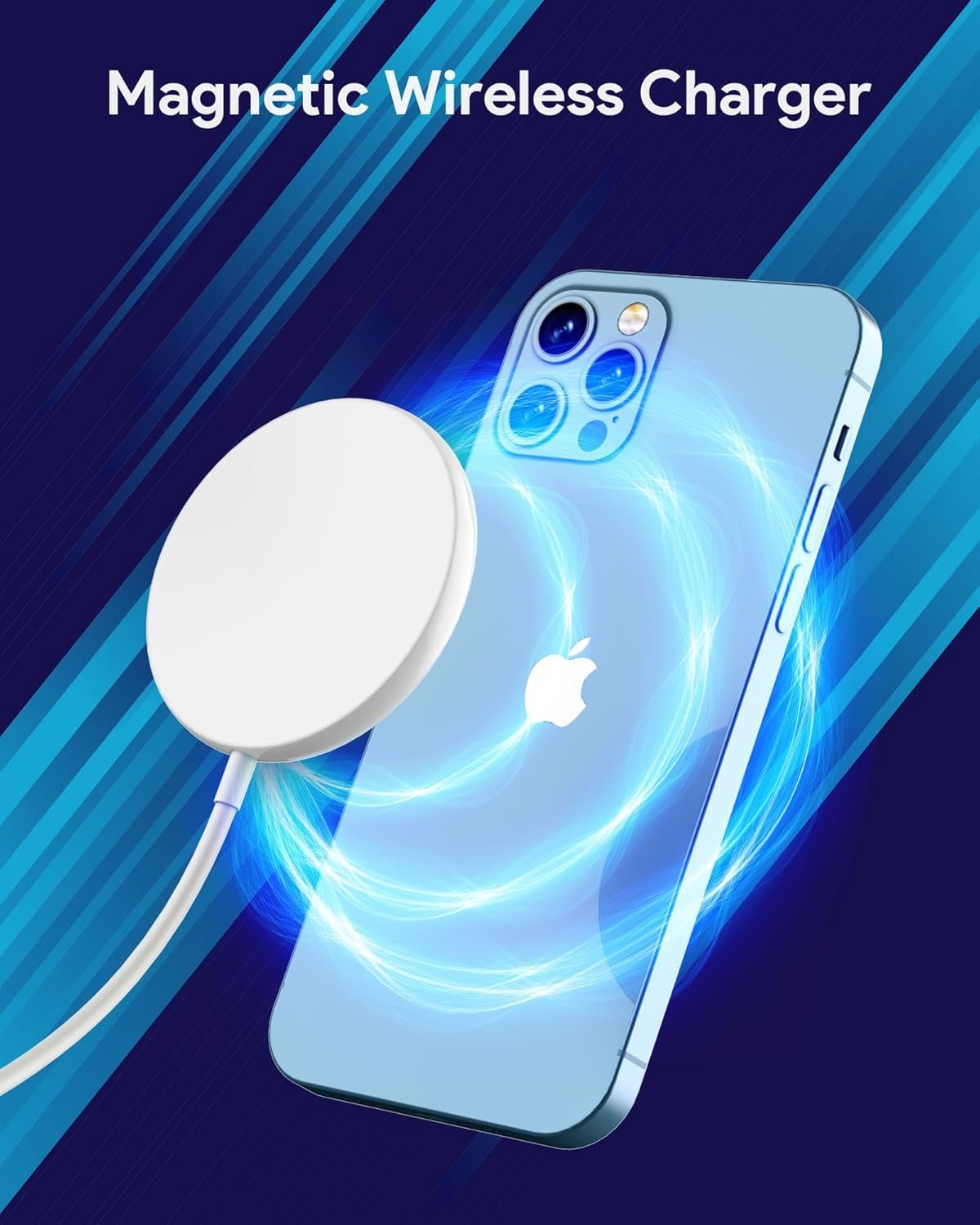 iPhone磁吸无线充电器2件装 留学生宿舍床头快充利器 兼容16/15/14/13系列MagSafe/AirPods Pro 2