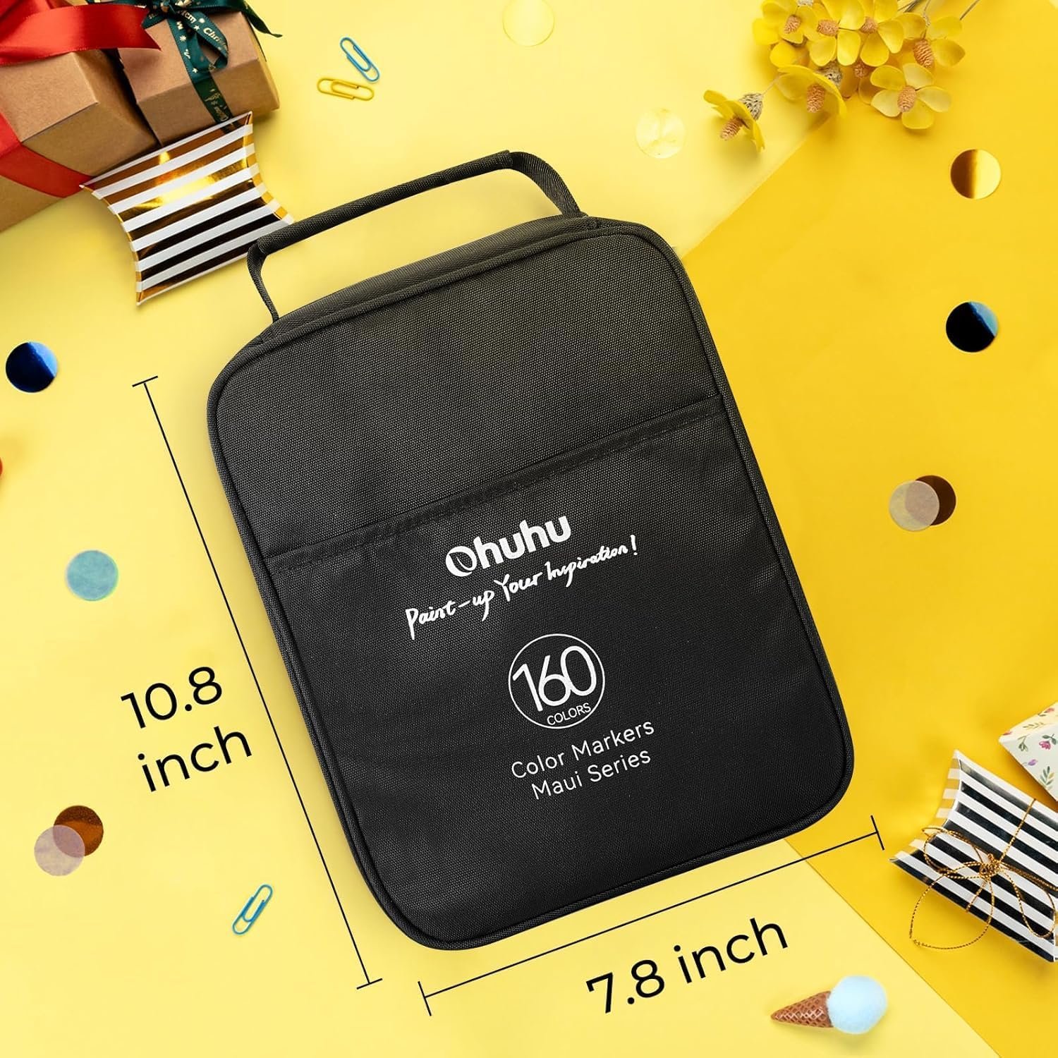 不渗色160色双头马克笔 留学生宿舍手绘日记解压神器 水基细线刷头着色绘本手写专用