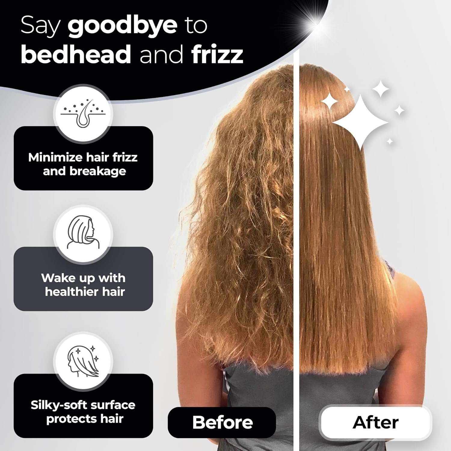 留学生宿舍凉爽卫生好眠 - 自冷却银离子自清洁枕套2件套 丝滑舒适灰色Queen尺寸