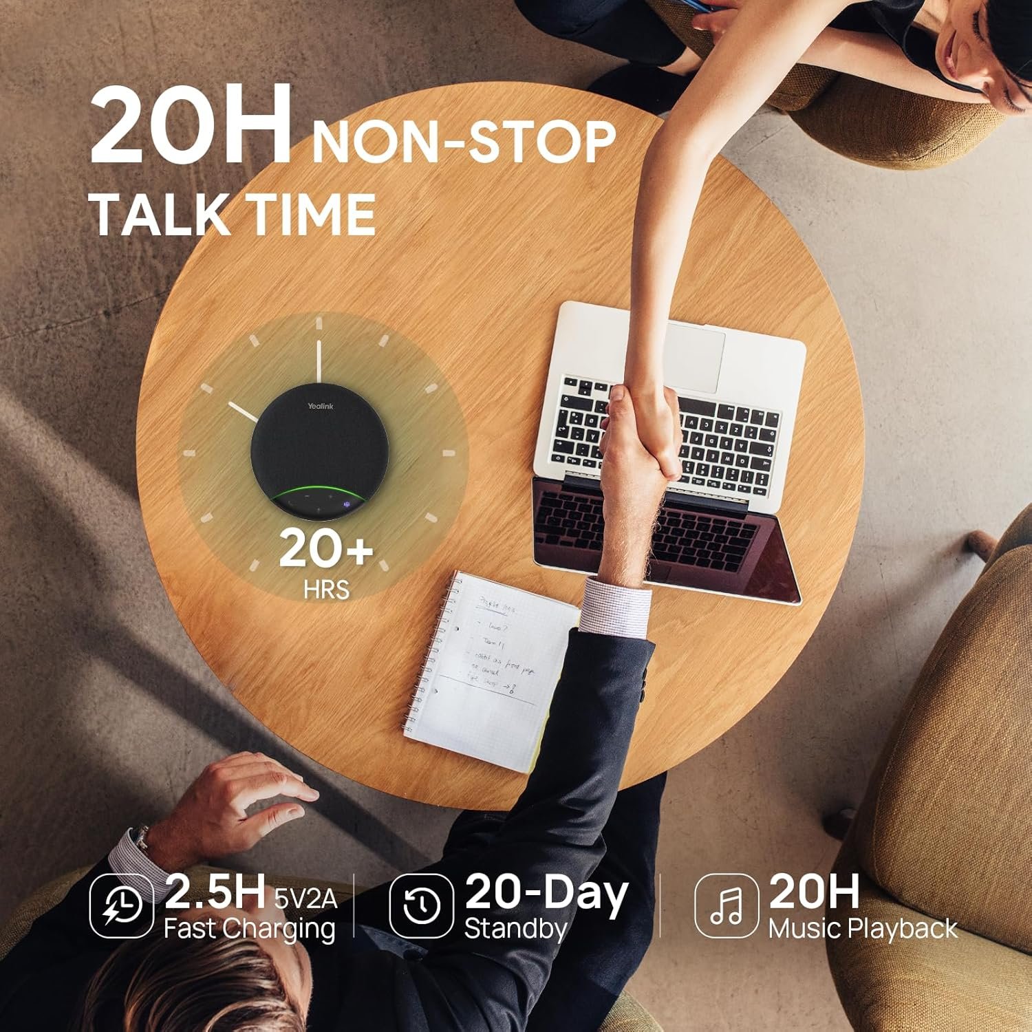 留学生宿舍4-6人视频会议USB扬声器麦克风 蓝牙适配器智能降噪20小时长续航Teams认证