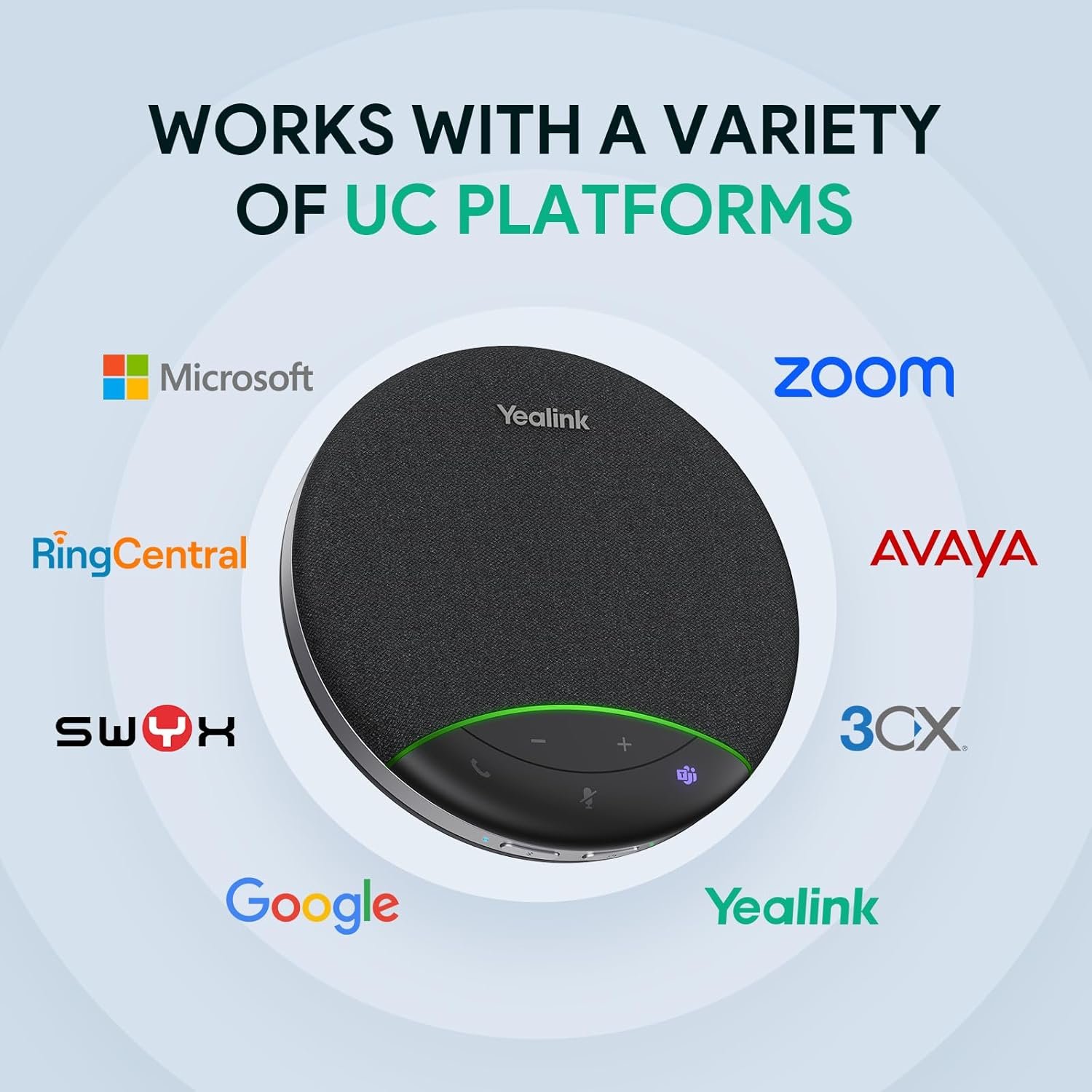 留学生宿舍4-6人视频会议USB扬声器麦克风 蓝牙适配器智能降噪20小时长续航Teams认证