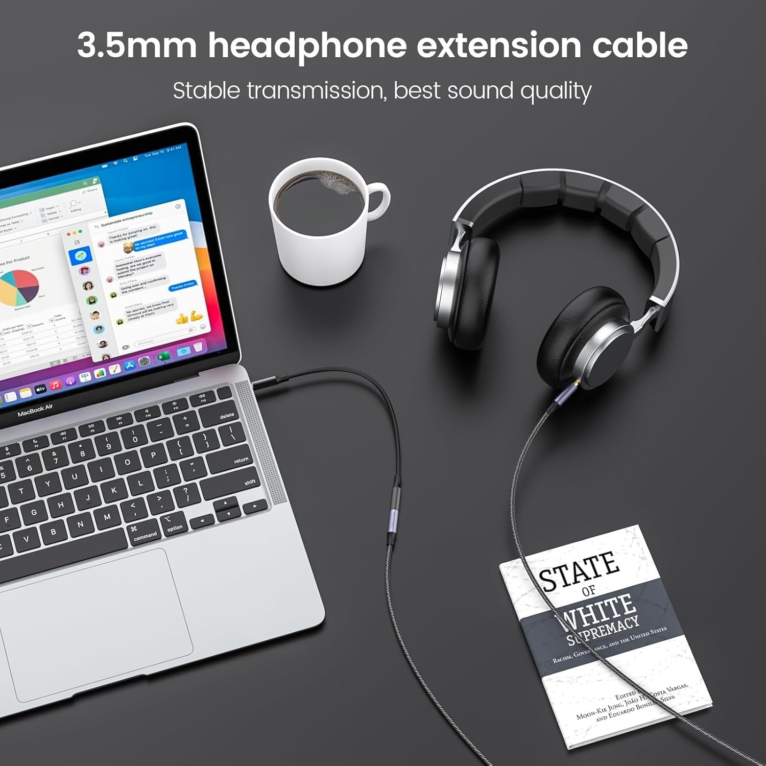 3.5mm 2米尼龙编织音频延长线 公对母立体声适配器 兼容手机耳机音响平板 - 留学生宿舍躺床听家乡歌 手机书桌充电不断线