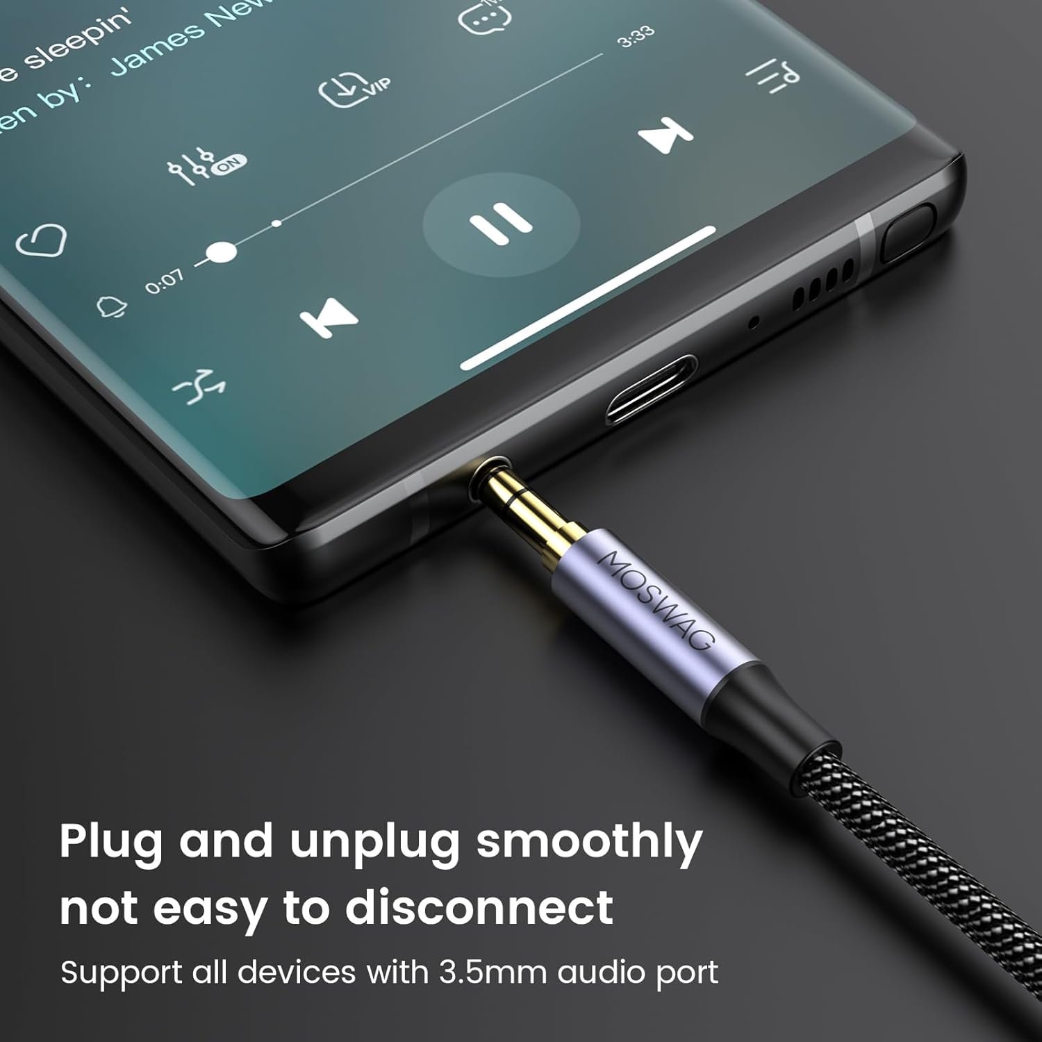 3.5mm 2米尼龙编织音频延长线 公对母立体声适配器 兼容手机耳机音响平板 - 留学生宿舍躺床听家乡歌 手机书桌充电不断线