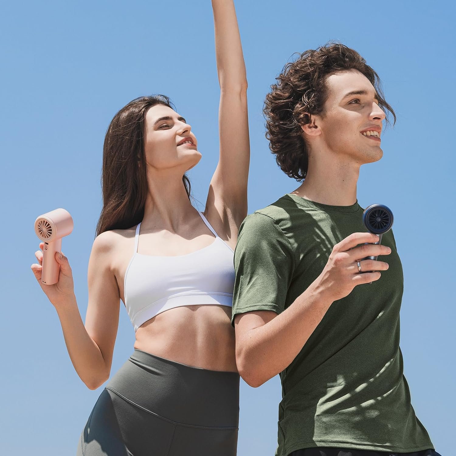 手持涡轮风扇1-100速可调迷你款 3600mAh电池充电数字显示 留学生海外地铁通勤高温即刻清凉-蓝 手持涡轮风扇1-100速可调迷你款 3600mAh电池充电数字显示 留学生海外地铁通勤高温即刻清凉-蓝