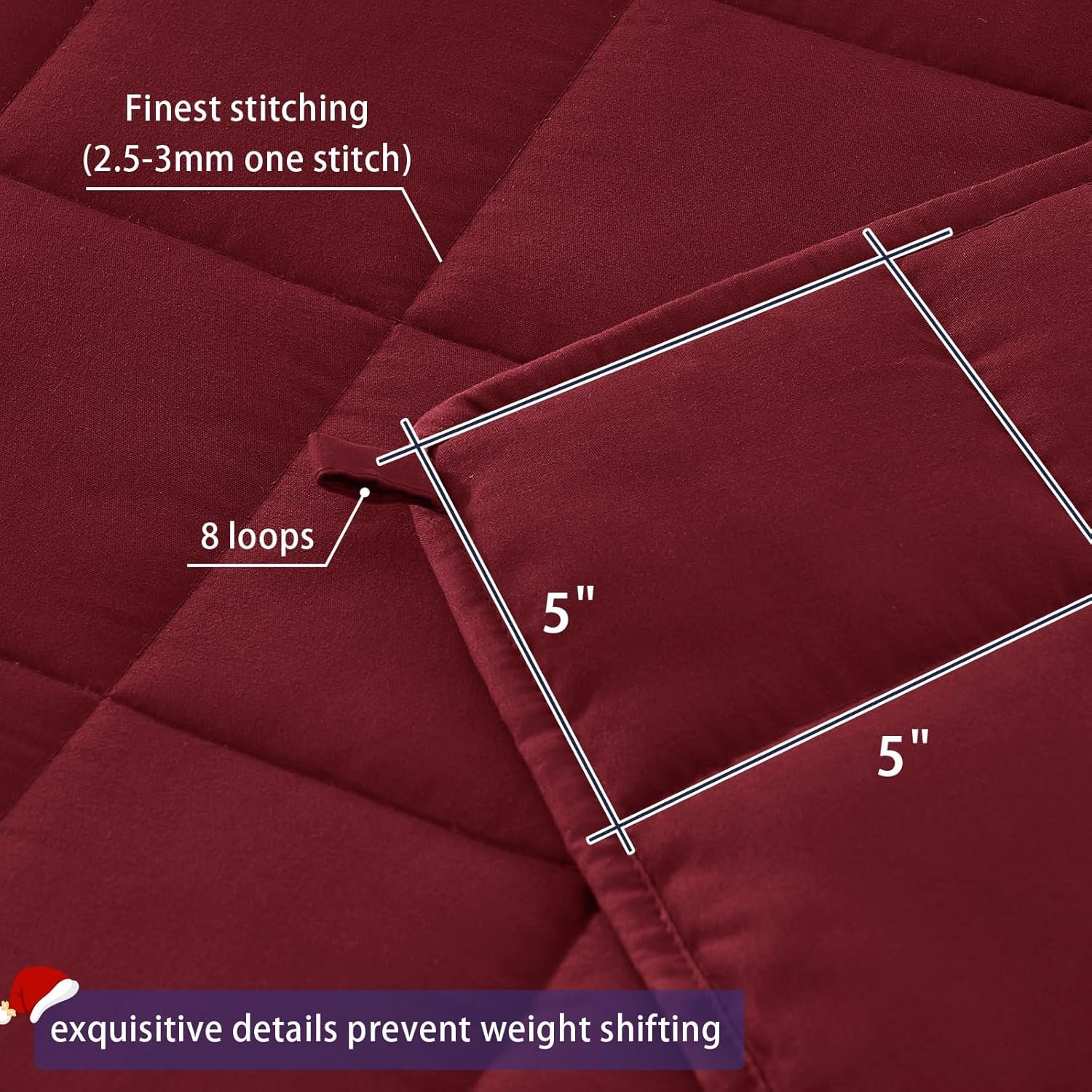 20磅加重毯60x80英寸红色女王尺寸 留学生宿舍模拟拥抱深压疗愈 异乡独眠安心机洗款