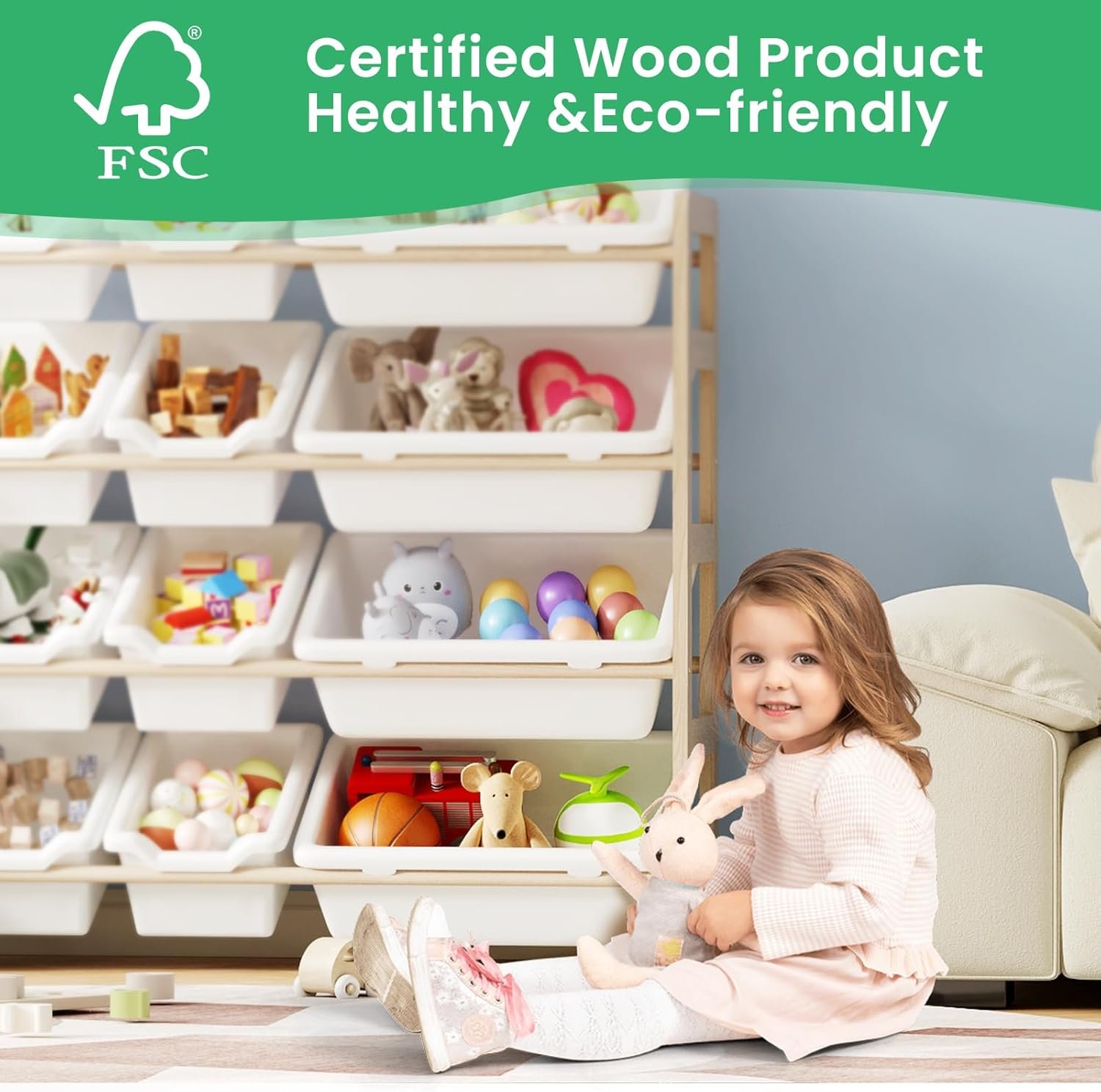 玩具收纳架 - 留学生公寓3层书架12篮整理器，儿童玩具书籍瞬间归位，狭小空间变温馨游戏角