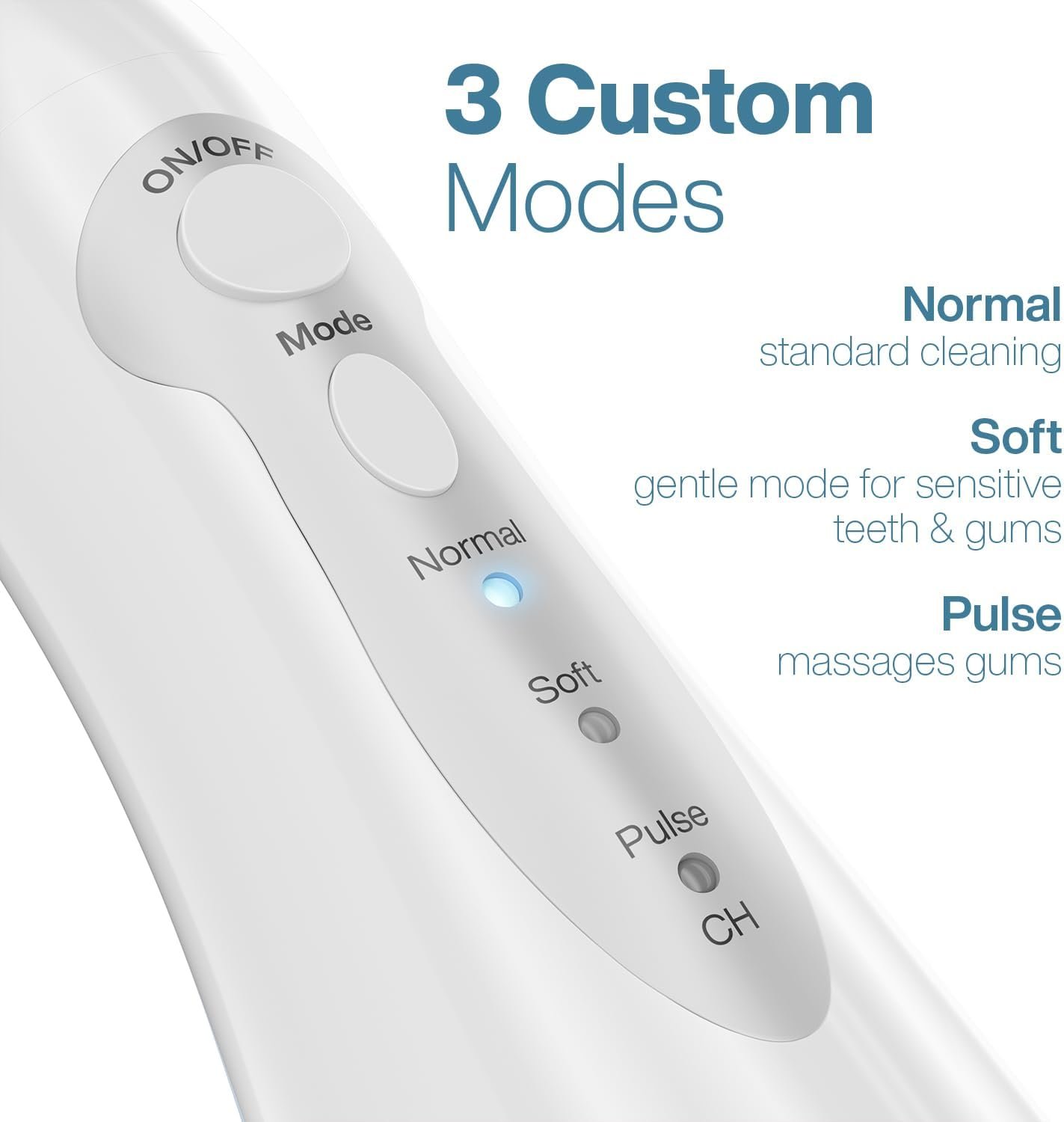 无绳防水水牙线 - 留学生宿舍小浴室速洁牙缝 便携旅行口腔冲洗器5喷头牙套专用